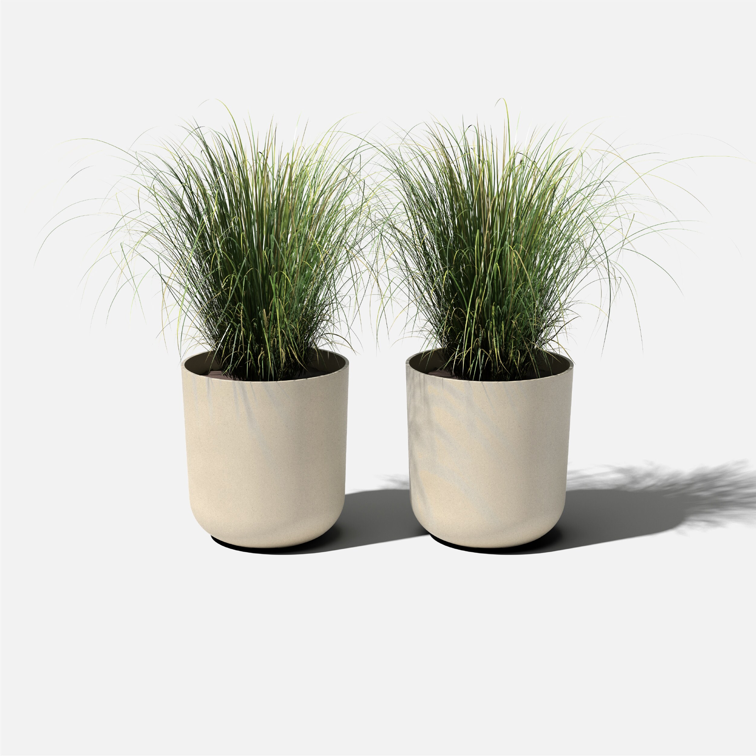 Kona Sand 19.75" Modern Plastic-Stone Composite Planter