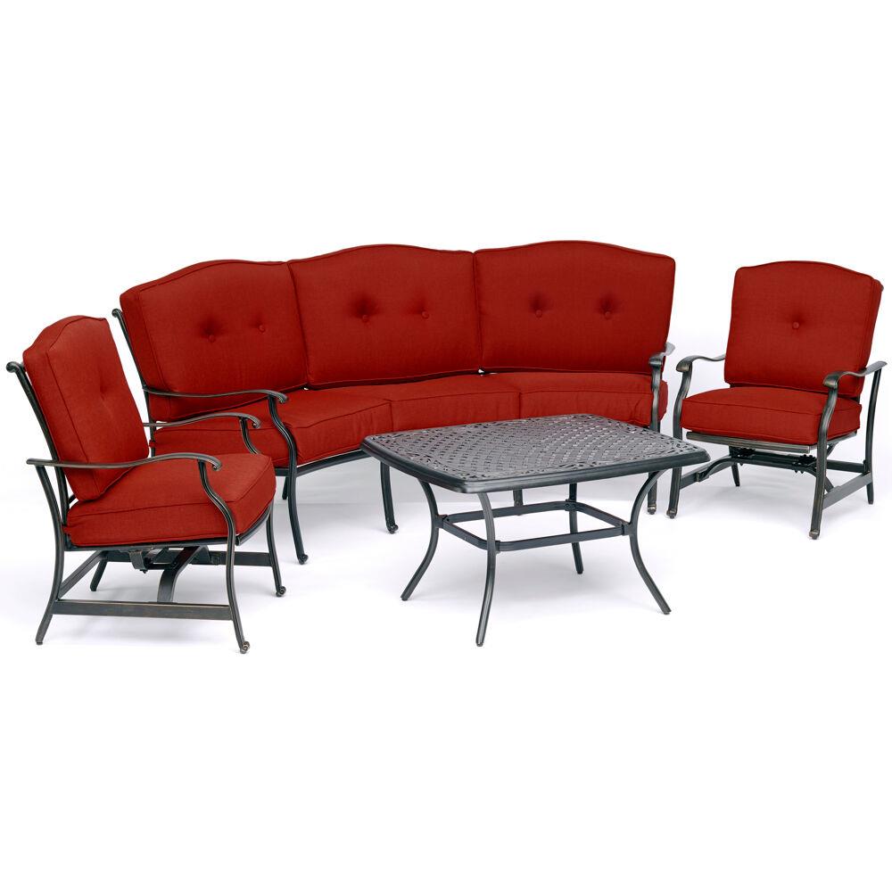 Hanover TRAD4PCCT-RED Patio-Conversation-Sets - View #11