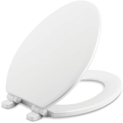 Kohler Ridgewood White Elongated Slow Close Toilet Seat In The Seats Department At Com - Do All Kohler Elongated Toilet Seats Fit