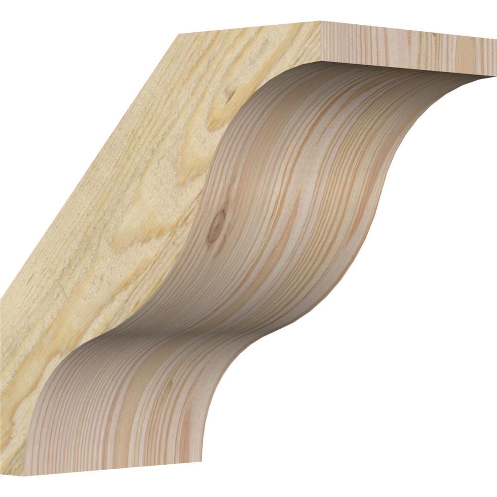 Ekena Millwork BRC06X10X10FST00RDF 6-in x 10-in x 10-in Douglas Fir Unfinished Wood Funston Rough Sawn Knee Brace
