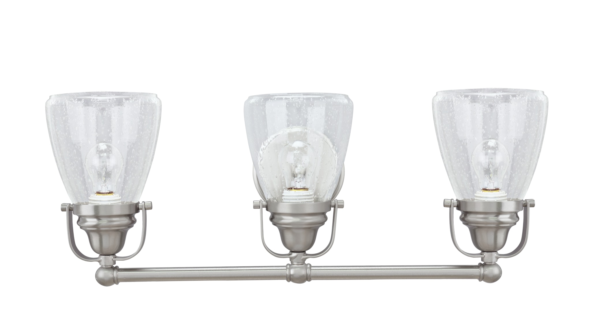 Aspen Creative Corporation 62099 24.5-in 3 -Light Brushed Nickel Transitional Vanity light