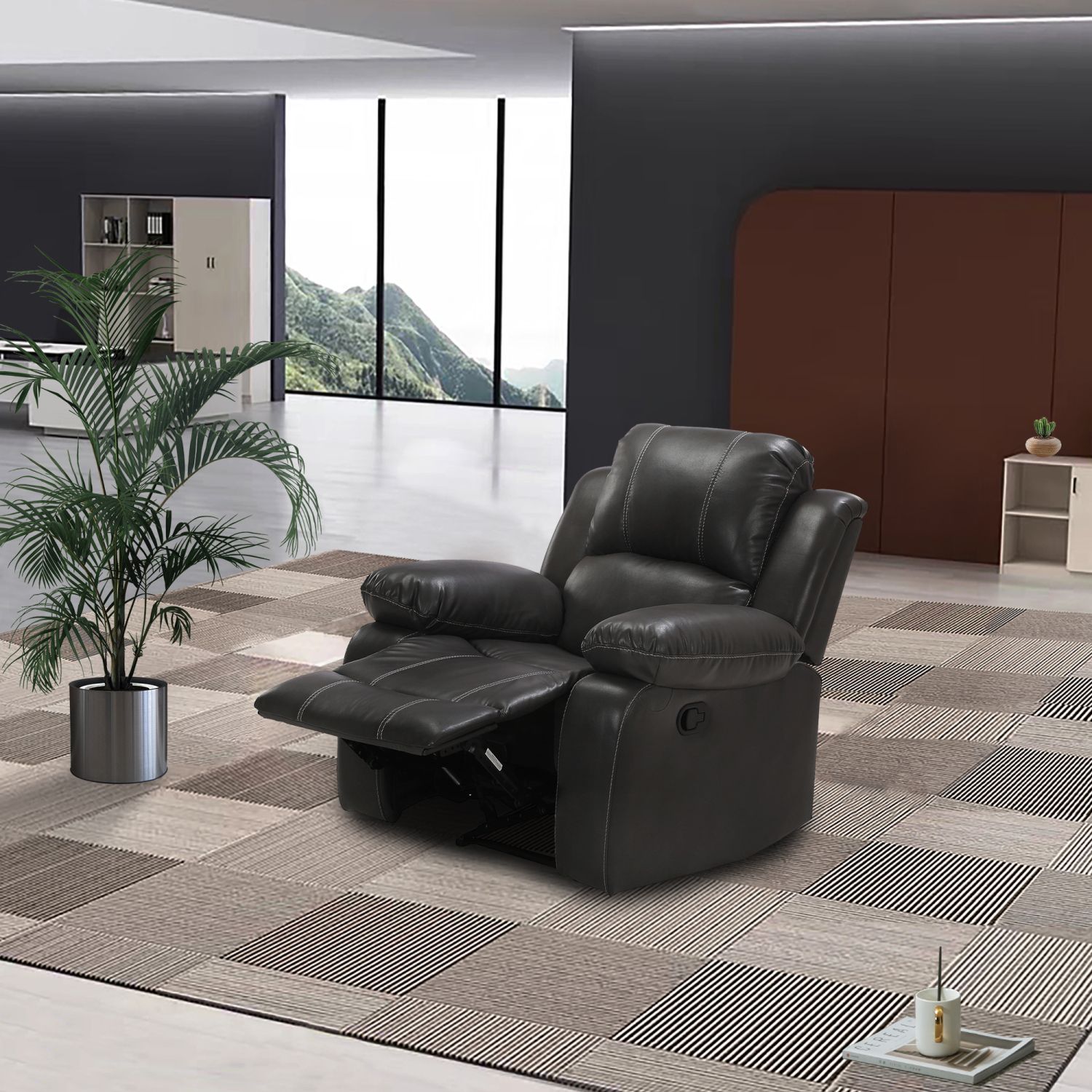 JASMODER W22338839 37-in Modern Grey Polyester/Blend Sofa