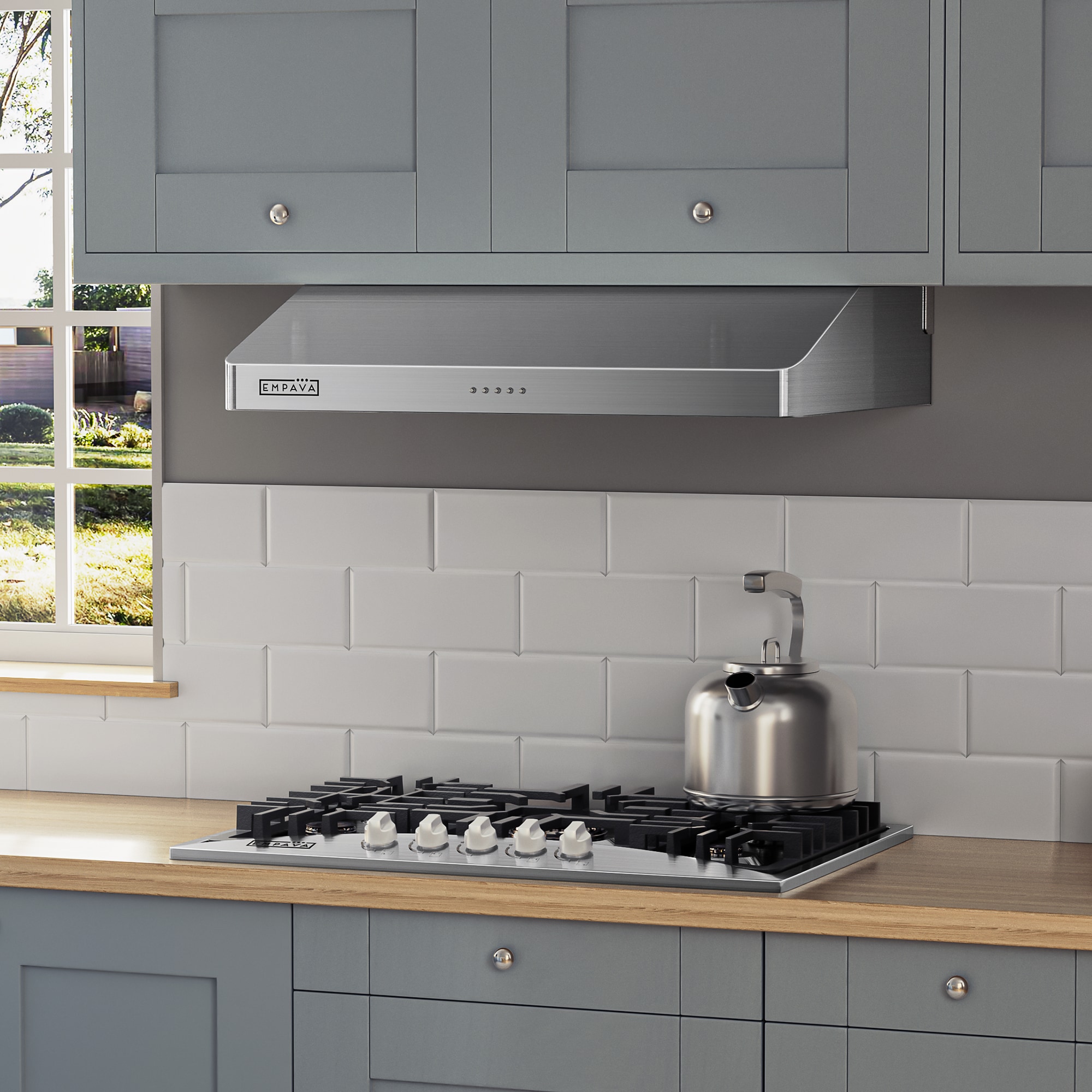Empava 30-in 500-CFM Ducted Stainless Steel Under Cabinet Range Hoods  Undercabinet Mount in the Undercabinet Range Hoods department at