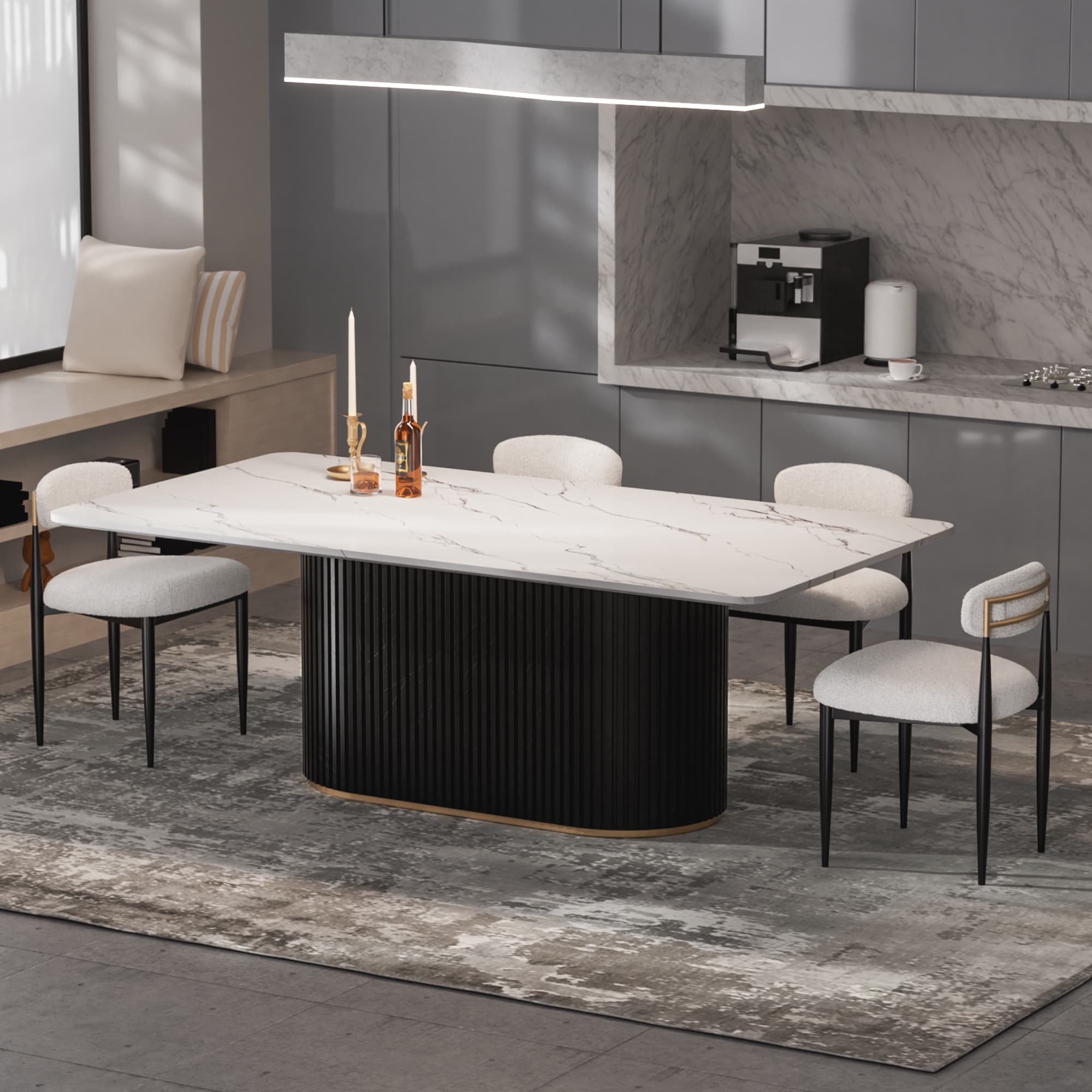 FARATI D2006ALDTC-WT-WT-4 Dining-Sets - View #6