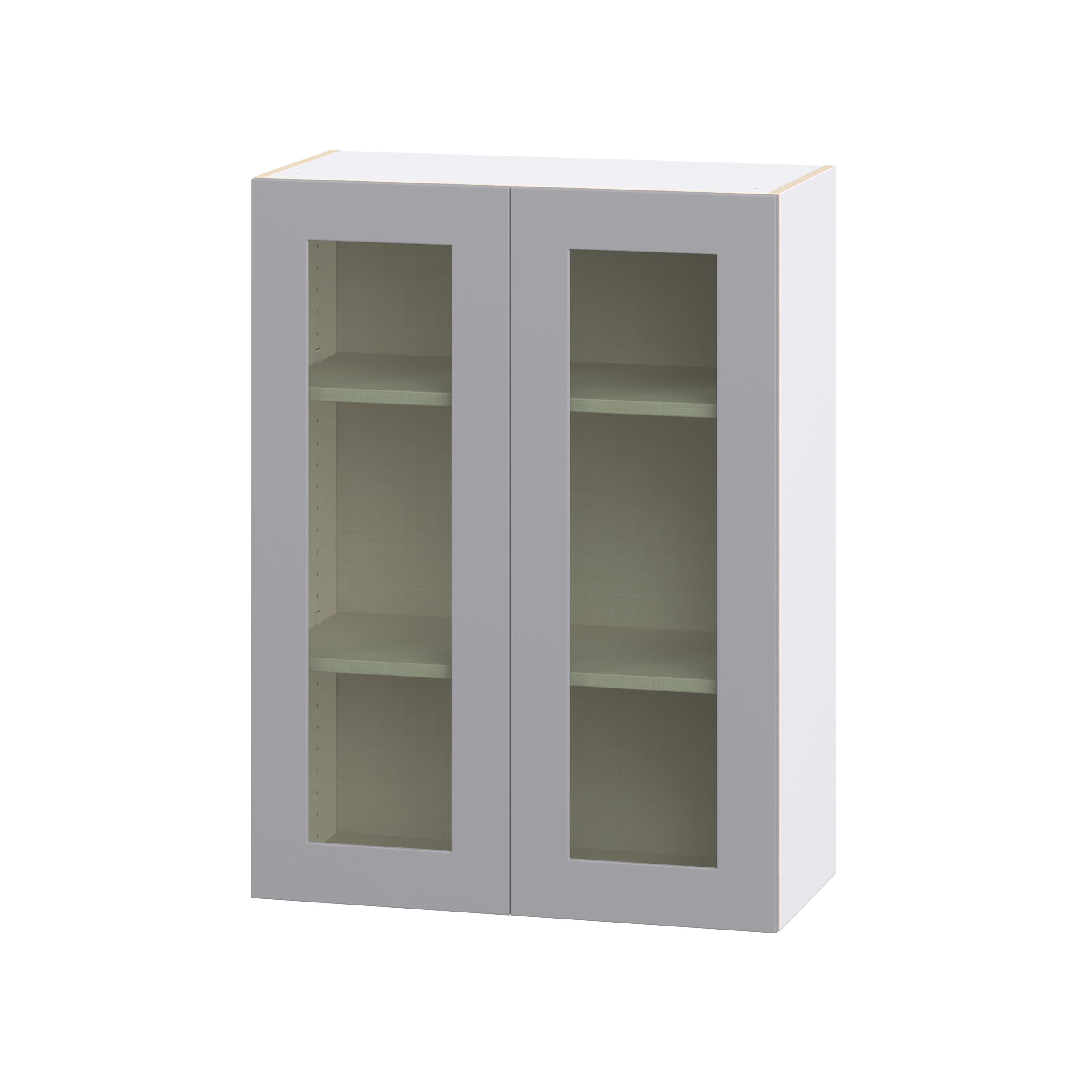 Hugo&Borg Beaumont 30-in W x 40-in H x 14.75-in D Slate Gray Painted Wall Fully Assembled Cabinet Glass Panel Glass