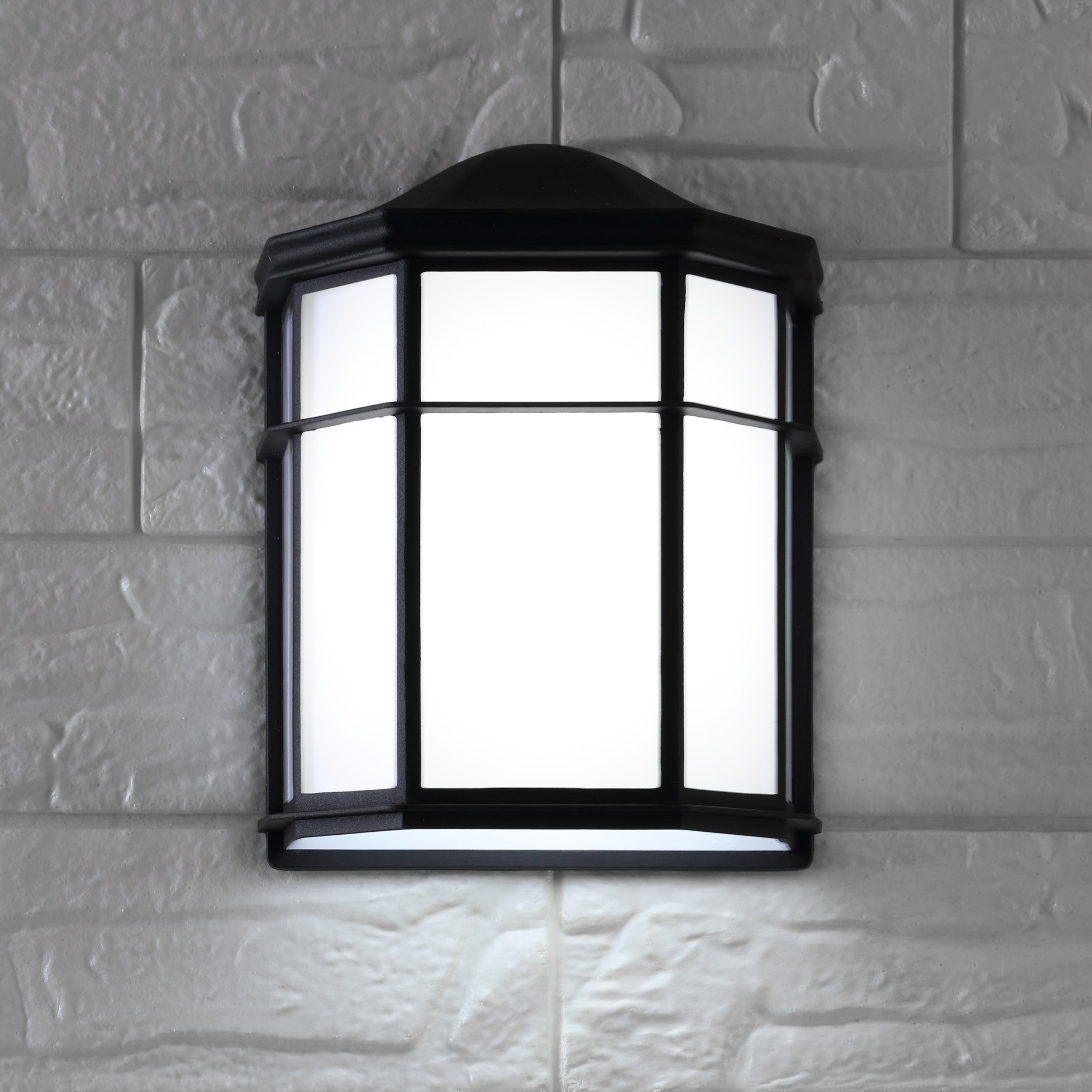 JONATHAN  Y JYL7447A Henry Acrylic/Metal Integrated 7.75-in W 1 -Light Brushed Black Integrated LED Wall Sconce