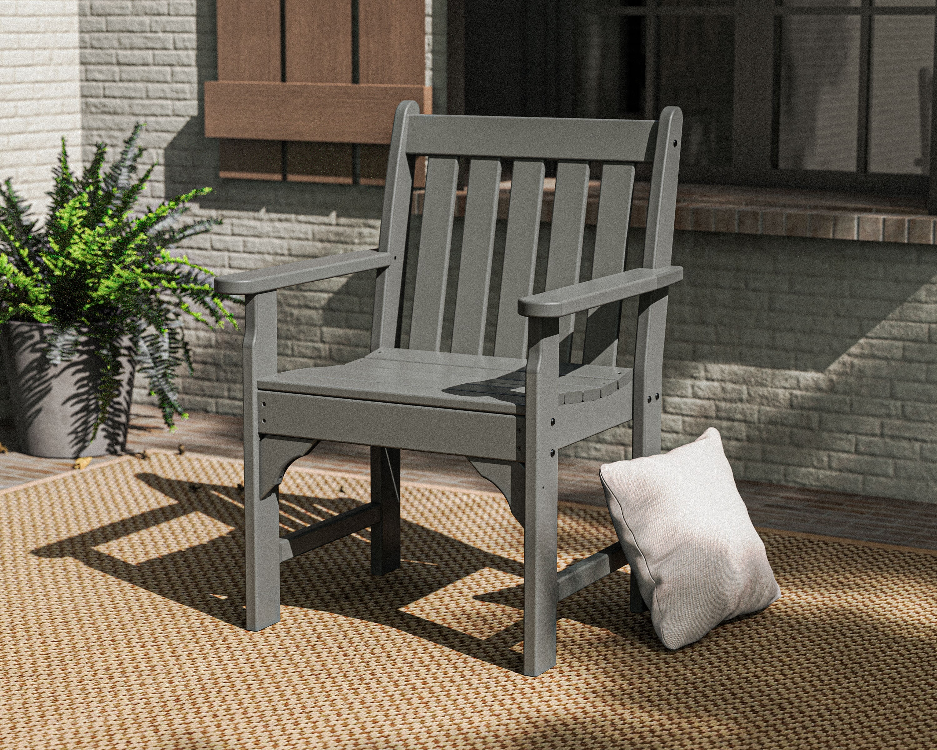 Vineyard Slate Grey POLYWOOD Garden Arm Chair