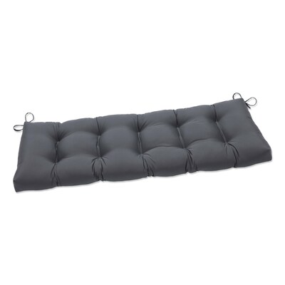 Pillow Perfect 18-in x 60-in Grey Patio Bench Cushion in the Patio