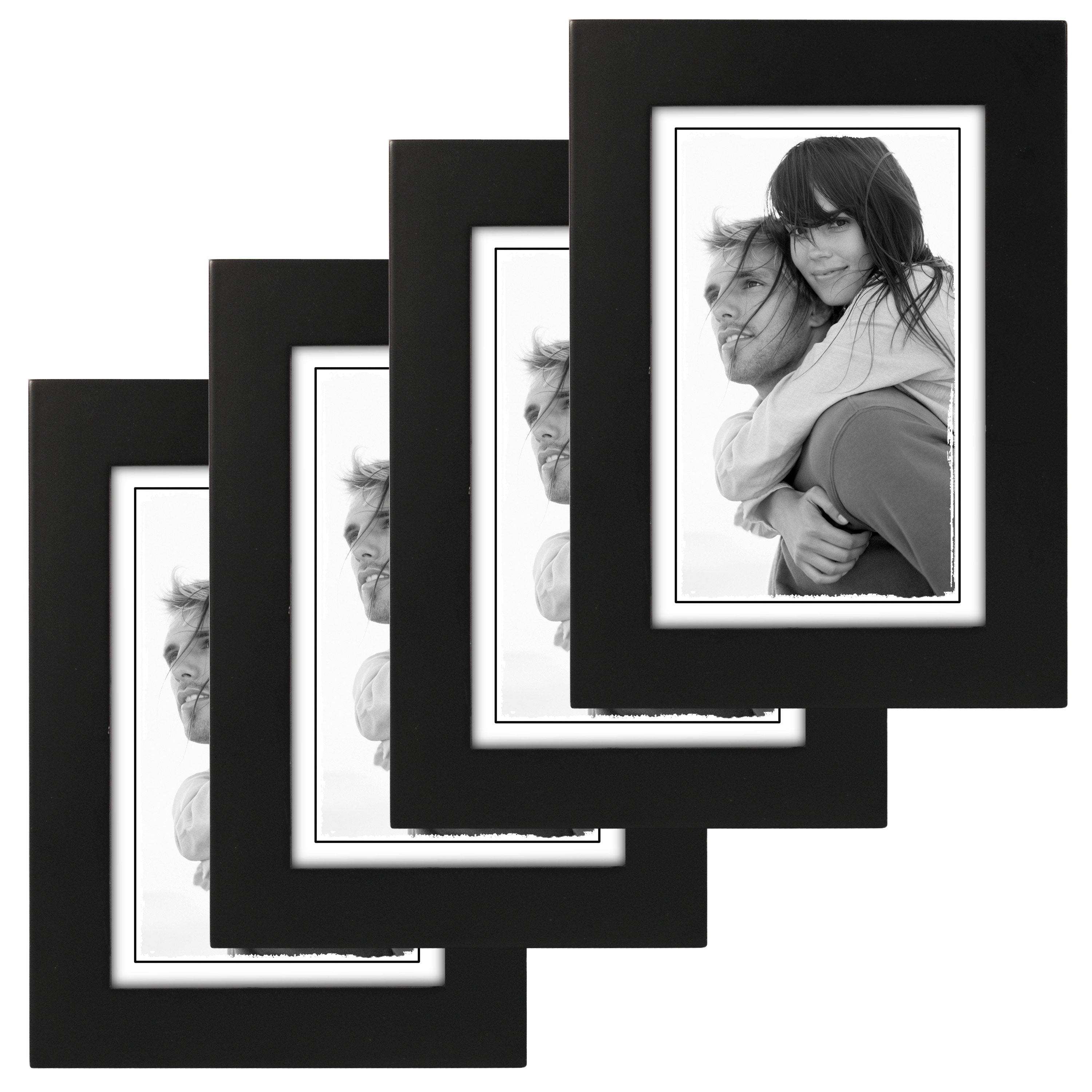 Brown 0.84" Wood Picture Frame Craig Frames Colonial 4-Pack 