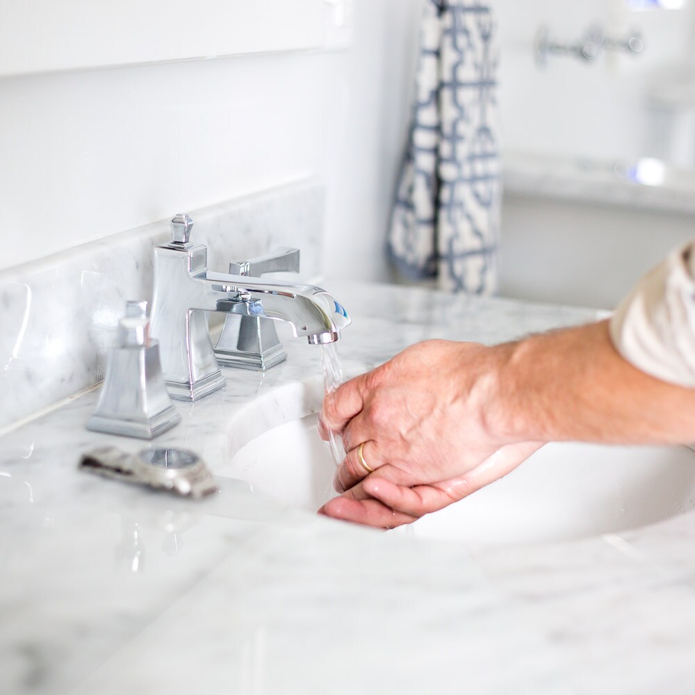 Rainier Square Chrome 8 in. Widespread Polished Bathroom Faucet
