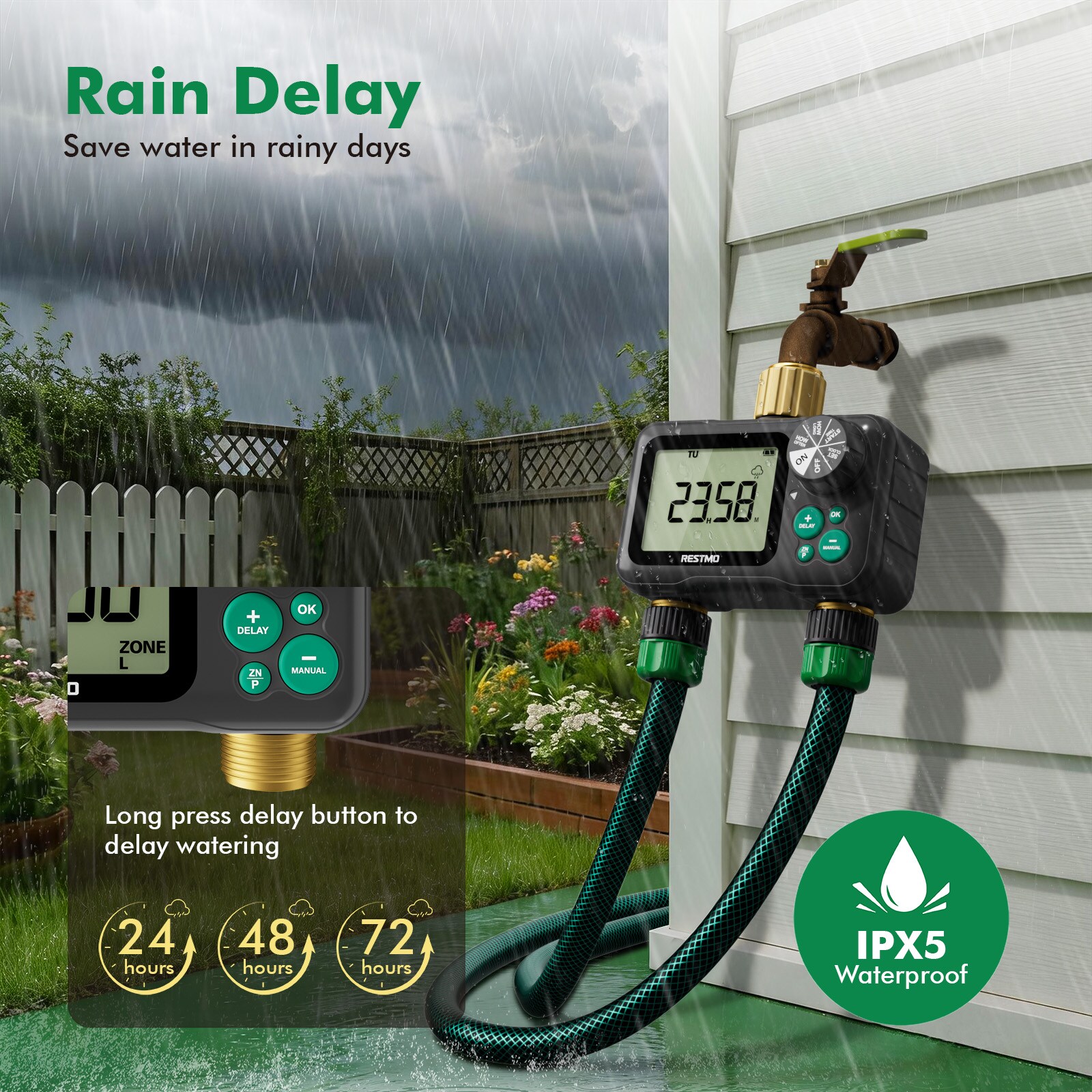 Restmo O-HT-2B-RF-GN Irrigation-Timers - View #4