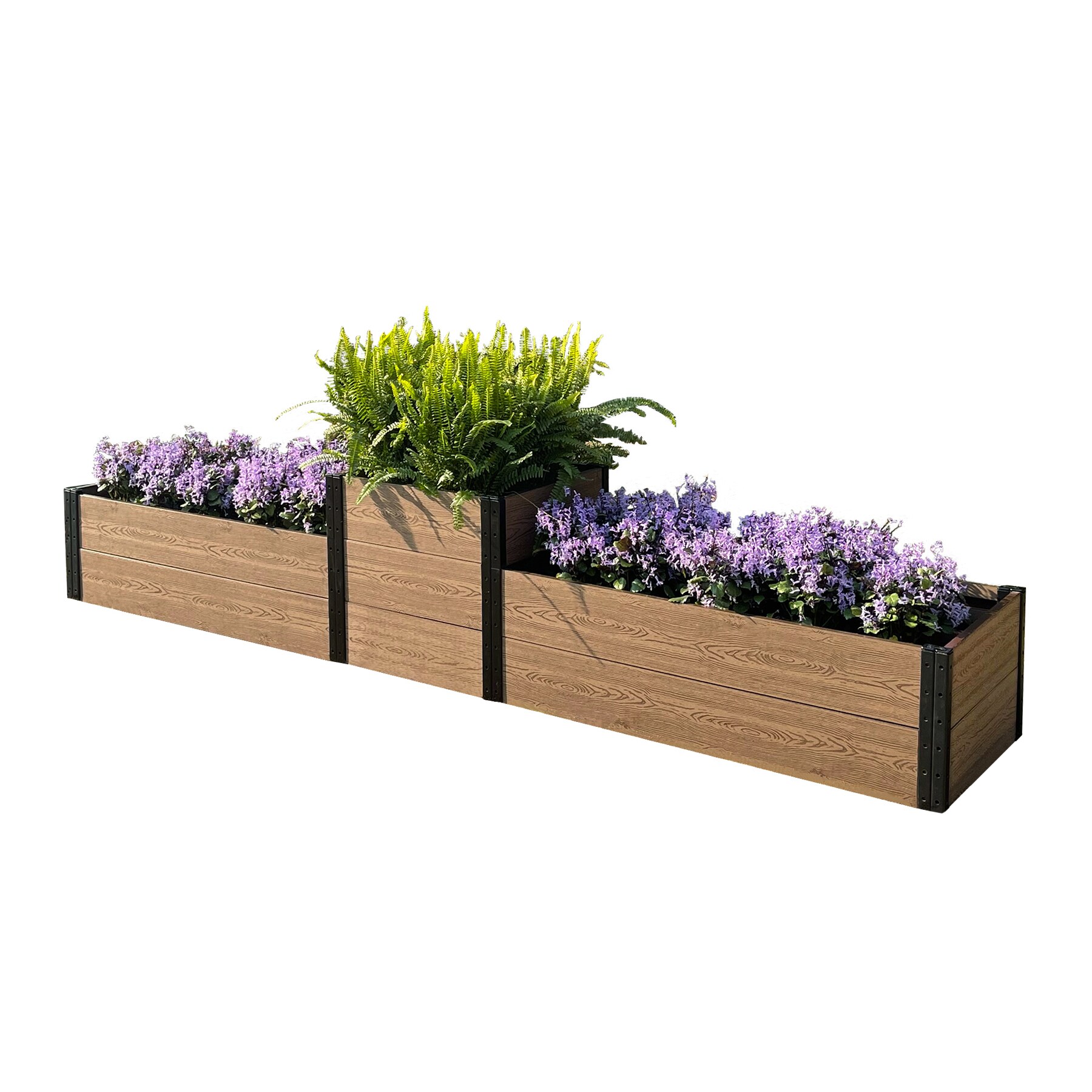 Everbloom K2201 21-in W x 113-in L x 21-in H Brown Composite Raised Garden Bed