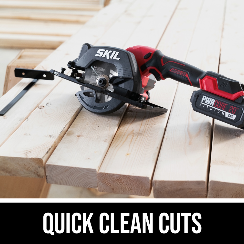 SKIL PWR CORE Compact 20-volt 4-1/2-in Brushless Cordless Circular Saw Kit  (1-Battery  Charger Included) in the Circular Saws department at