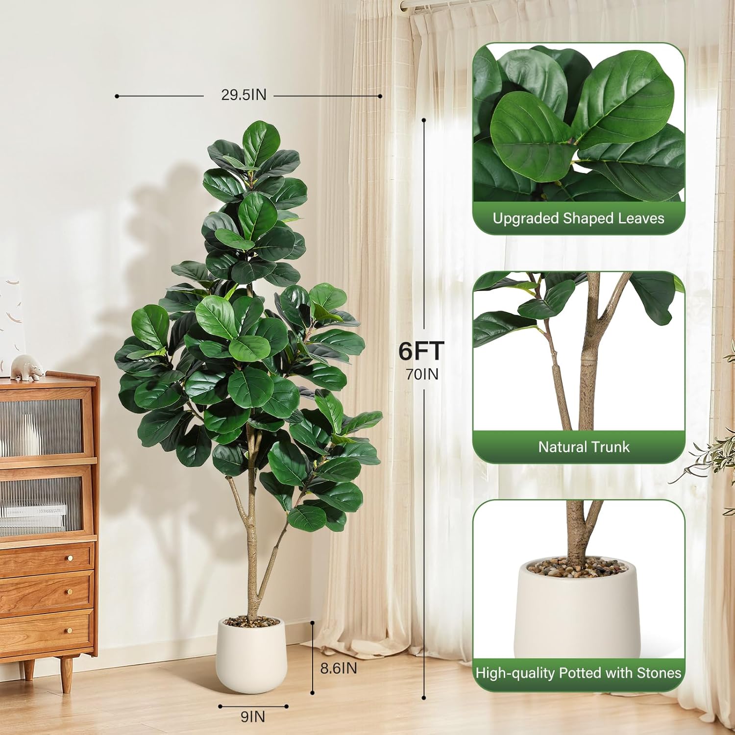 Qeetex DHZ-PHK-359KHELJ Artificial-Plants-Trees - View #2