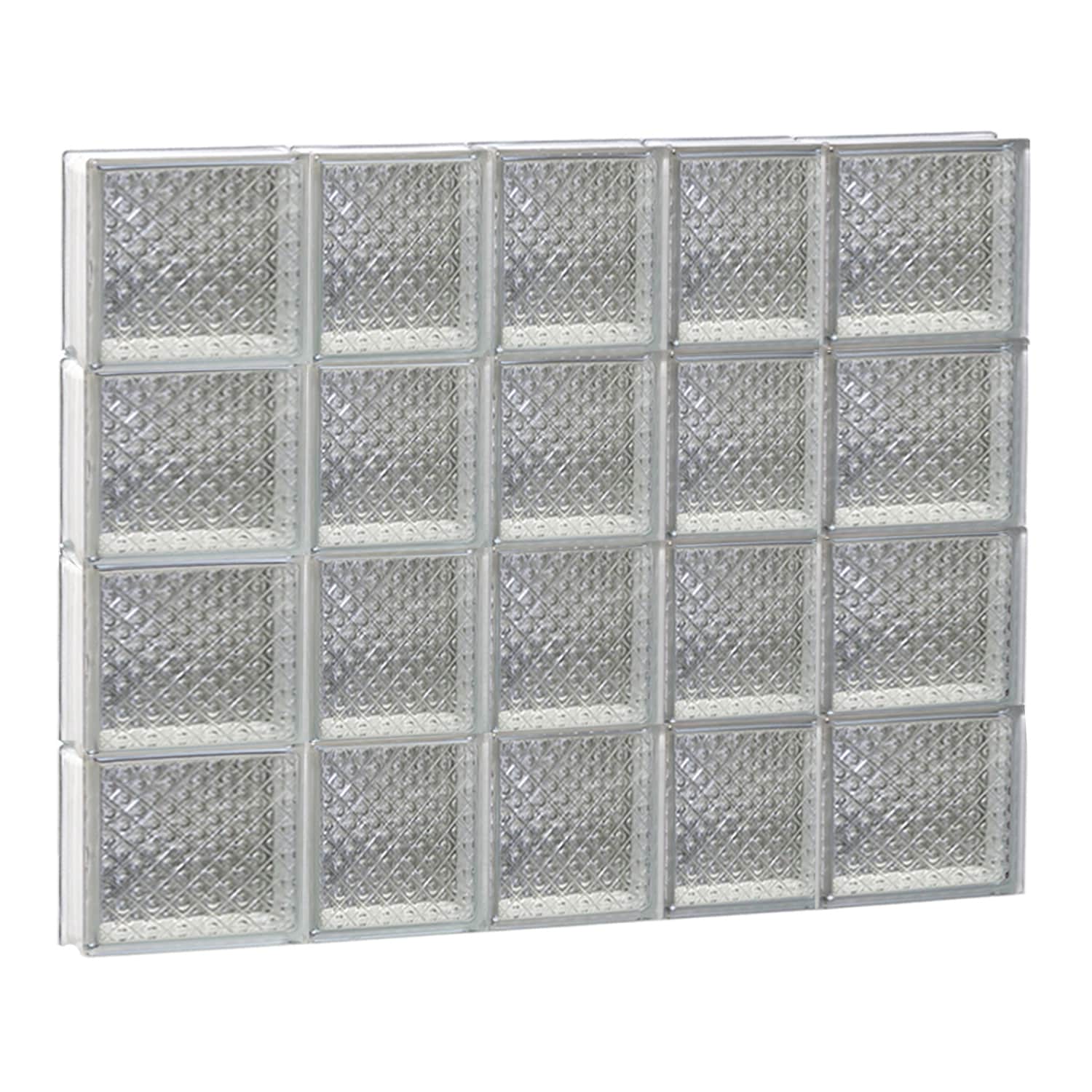 REDI2SET S3432DP Diamond Glass 32-3/4-in x 31-in Frameless Replacement Glass Block Window