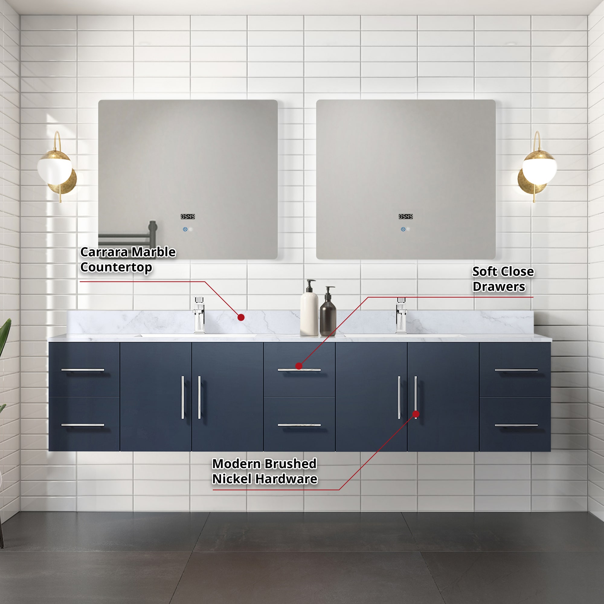 Lexora LG192284DEDSLM36F Bath-Vanity-Combo - View #5