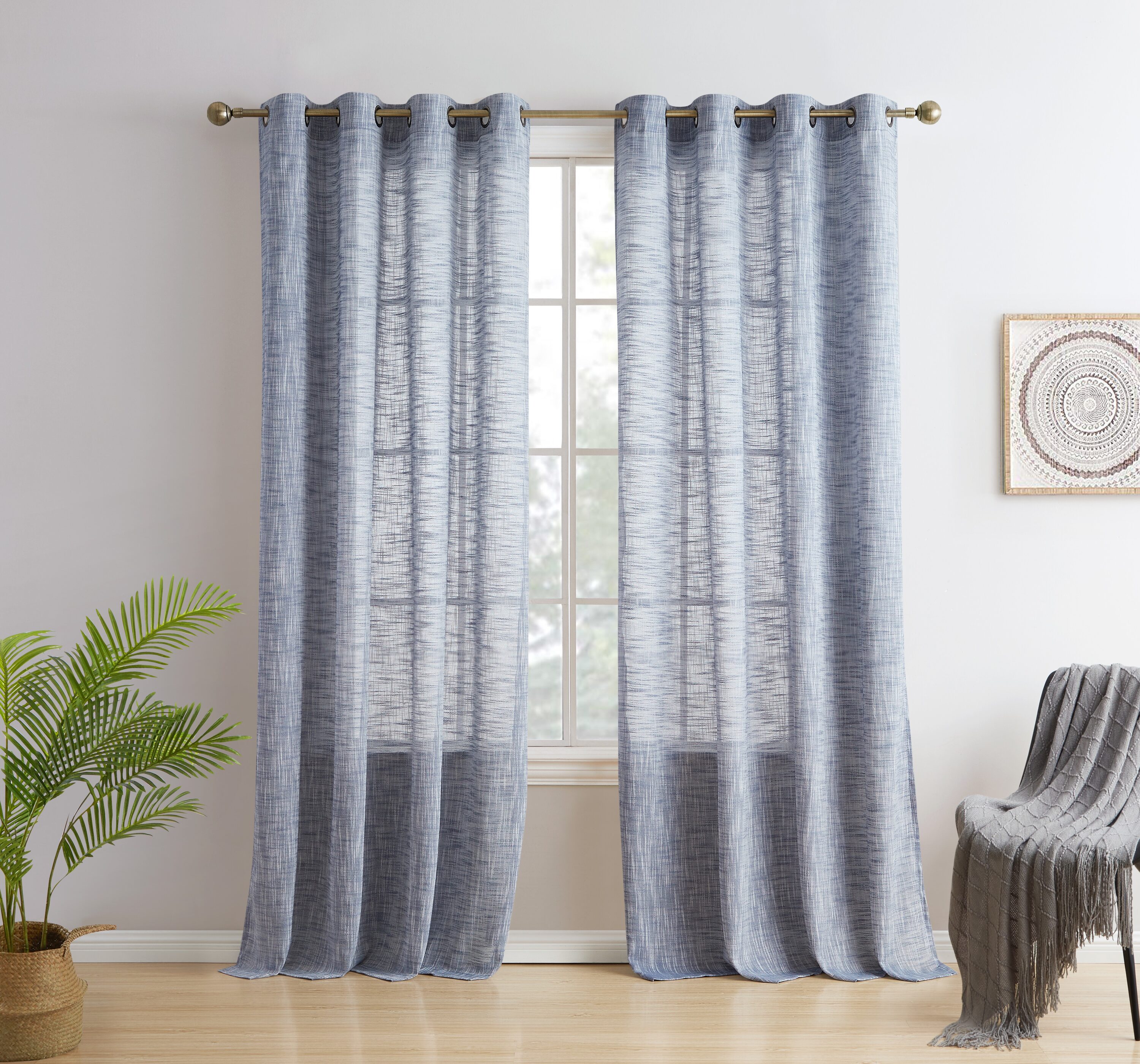 HLC.me MAD-LNGR-NVY63 curtains - View #2
