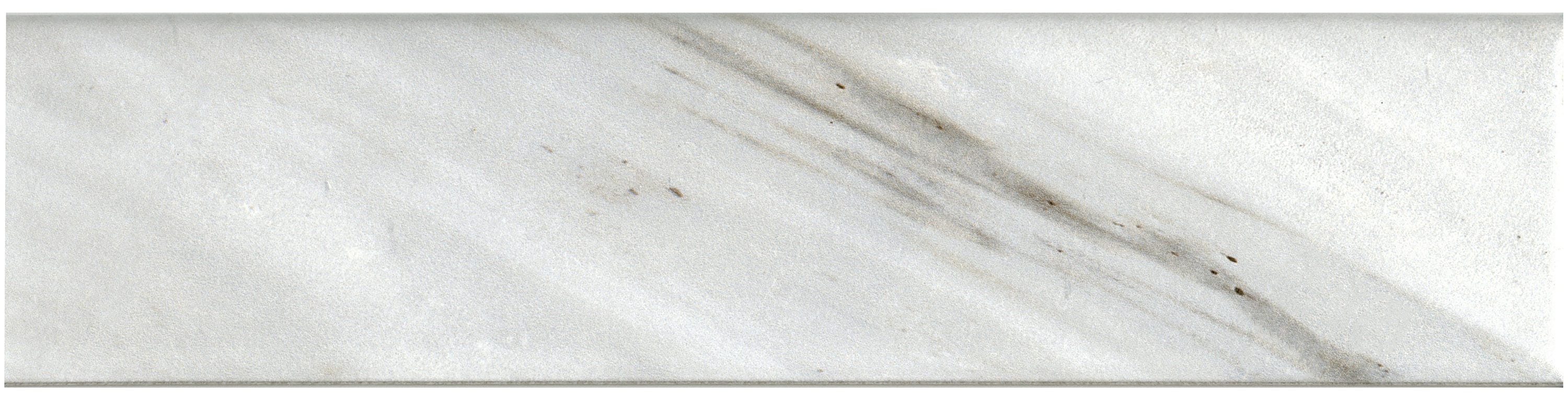 Style Selections Chique Gris Thru Body Porcelain Marble Bullnose Tile (3-in x 12-in)