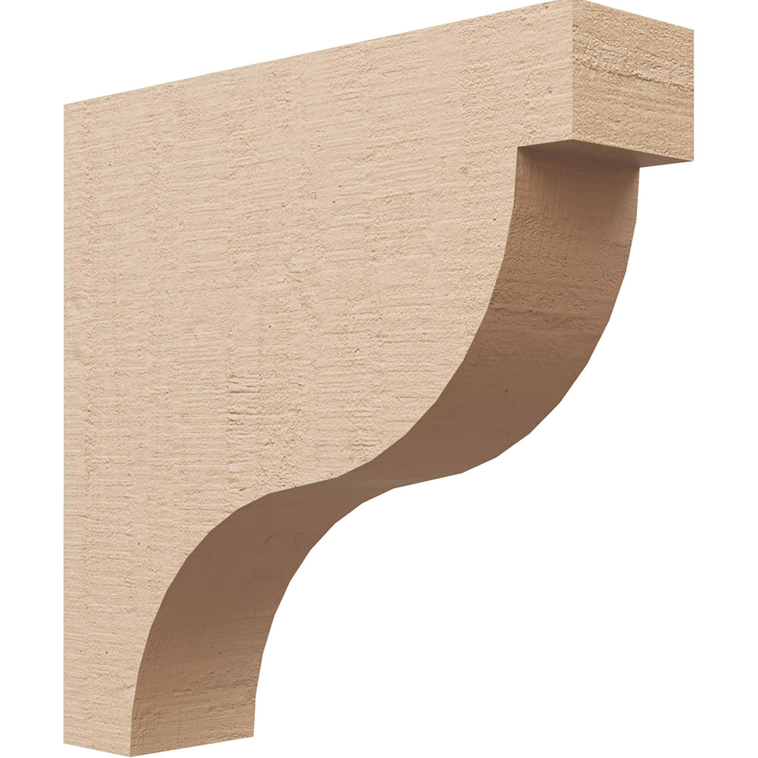 Ekena Millwork CORU04X16X16GARRCPR 4-in x 16-in x 16-in Rough Cedar Woodgrain TimberThane Primed Urethane Paintable/Stainable Corbel