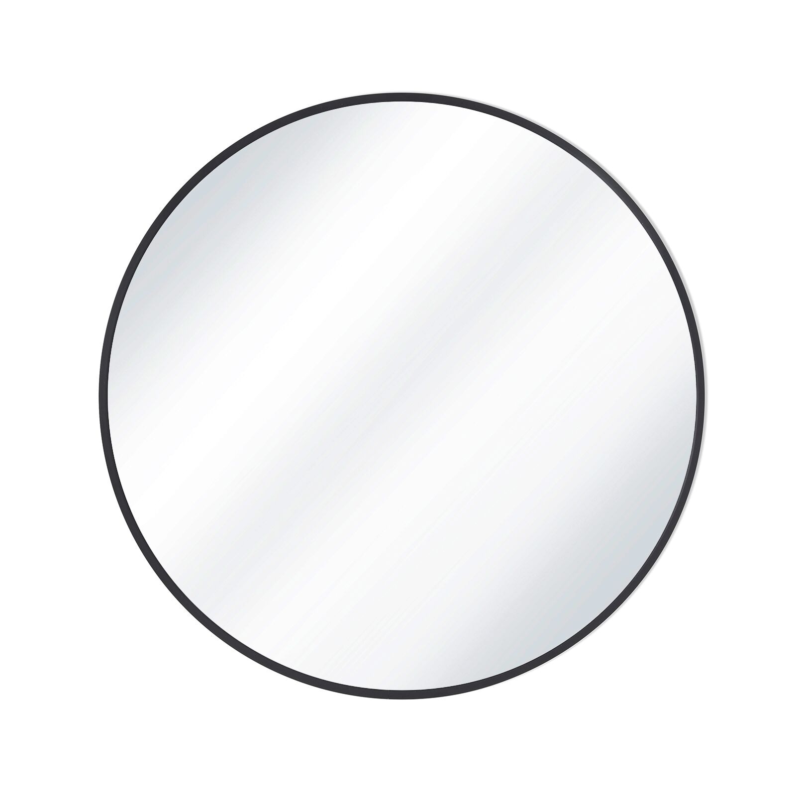 BEAUTYPEAK LS-YSJ-1908YJ20-B 19.7-Inches W x 19.7-Inches H Round Black Framed Wall Mirror