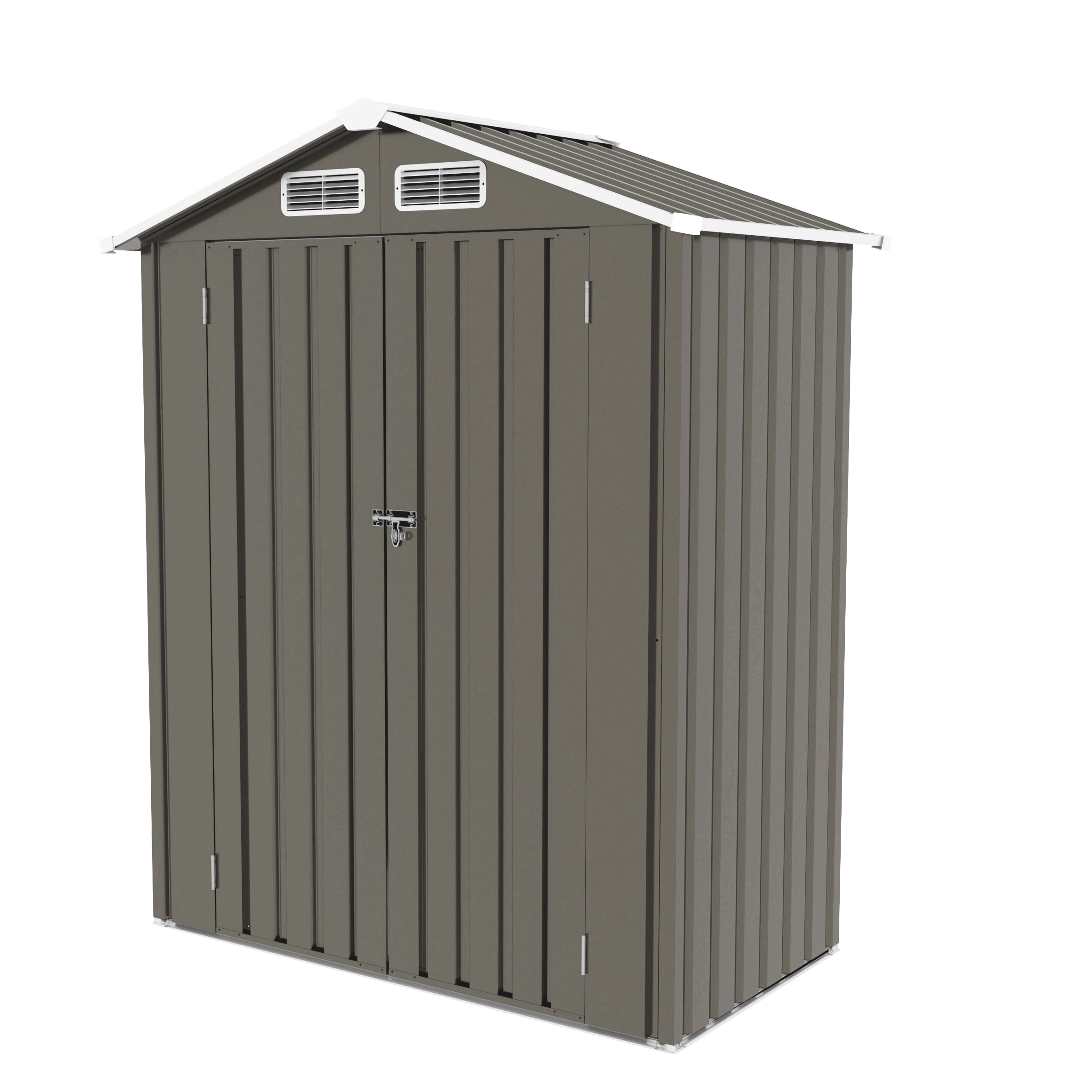 Poinic 5-ft x 3-ft MT Galvanized steel Metal Storage Shed