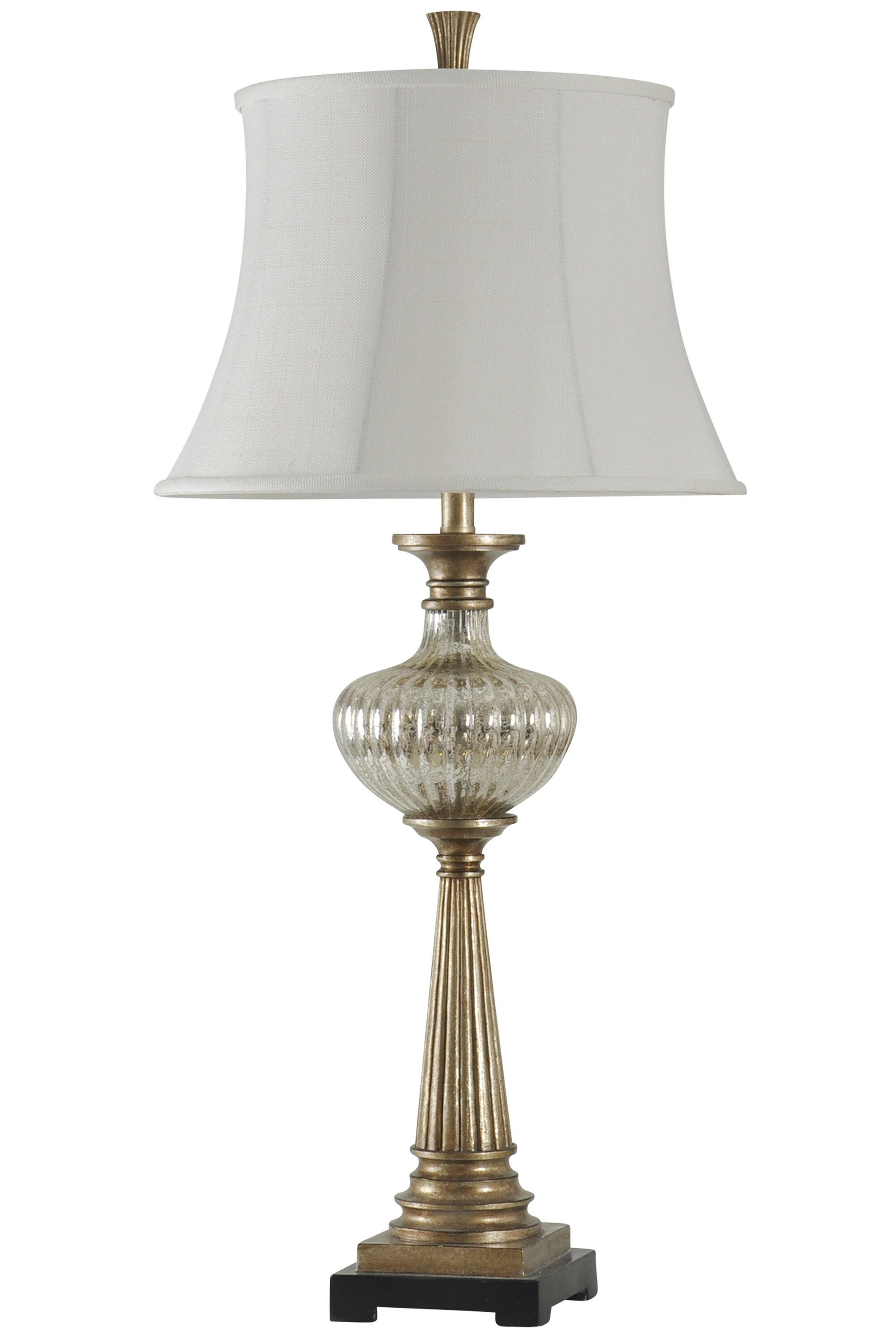 StyleCraft Home Collection L311020DS 38-in Gold Table Lamp with Fabric Shade