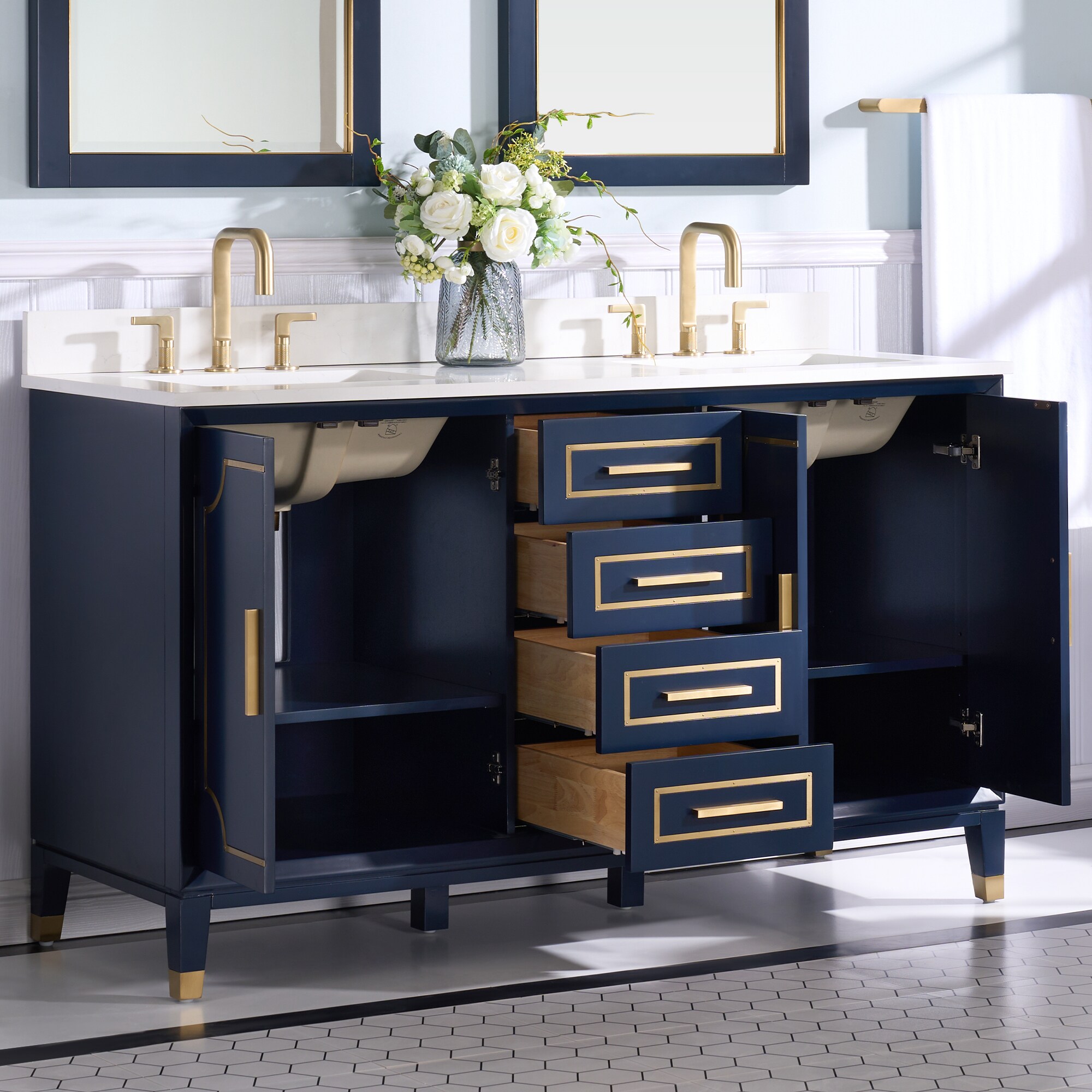 WELLFOR MELODY60QZ-NB Bath-Vanity-Combo - View #5