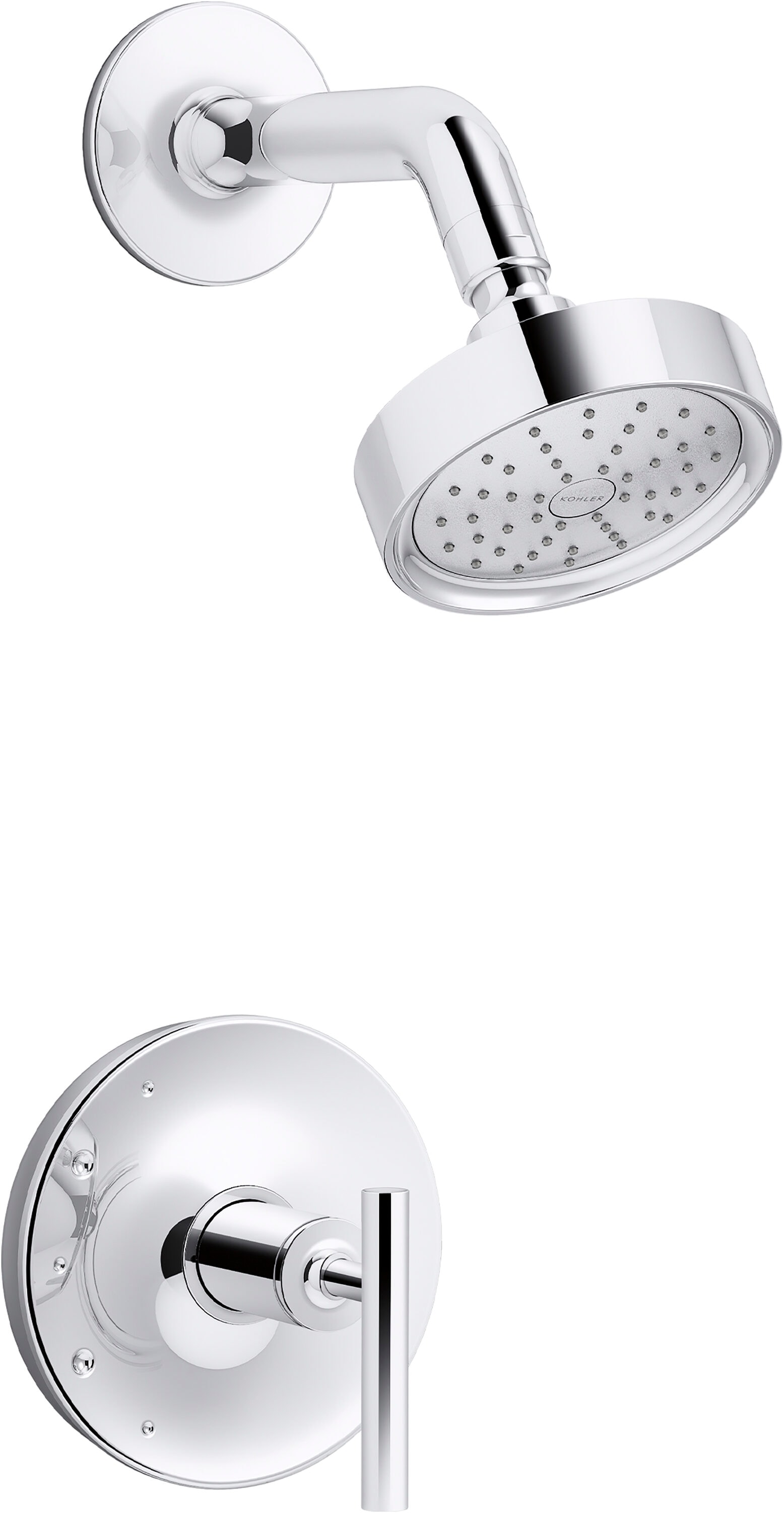 KOHLER K-TS14422-4G-CP Purist Polished Chrome 1-handle Single function 4.875-Inches Round Shower Faucet