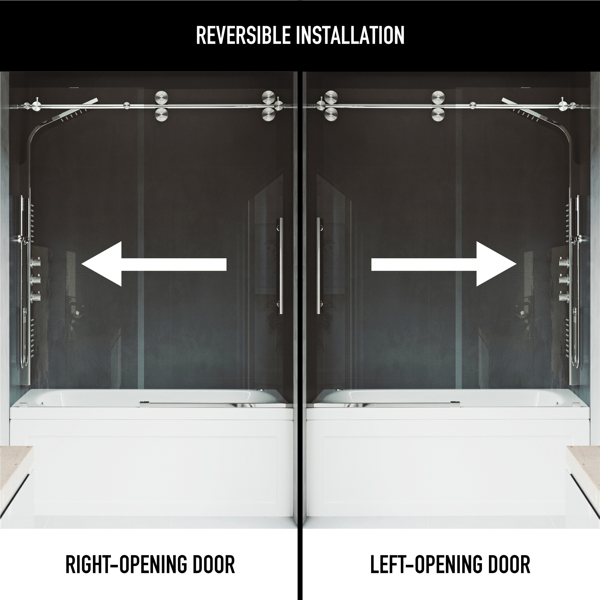 VIGO VG6041STCL6066 Bathtub-Doors - View #3