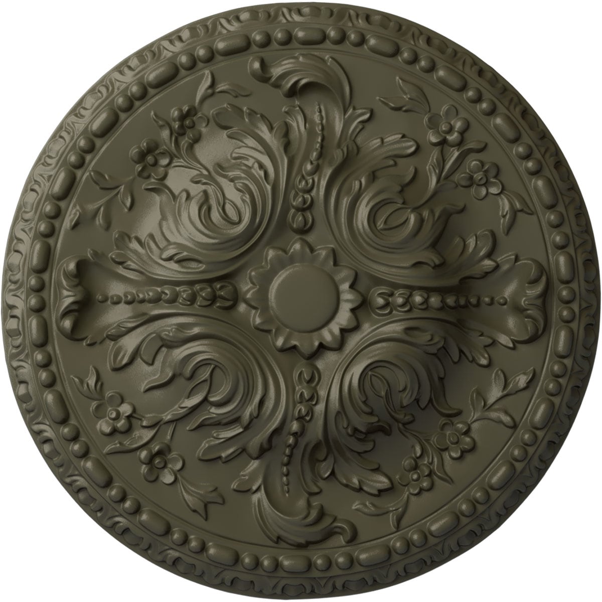 Ekena Millwork CM20AMWHF Amelia 19.625-in W x 19.625-in L Painted Witch Hazel Polyurethane Whole Ceiling Medallion