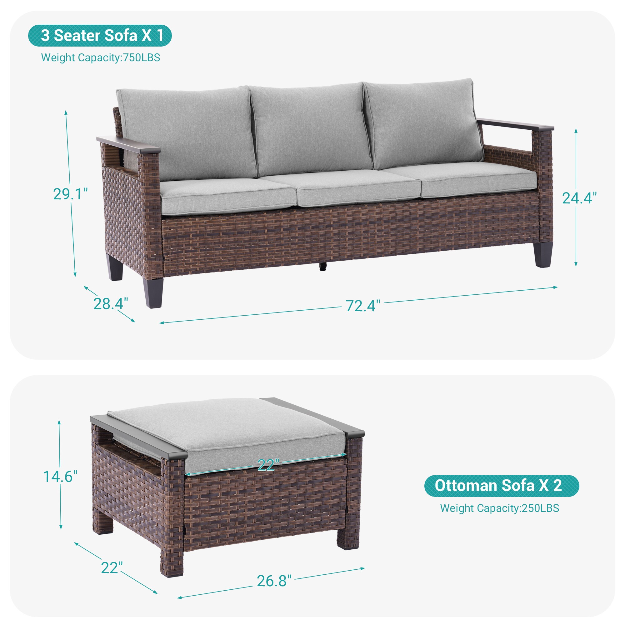 ACEGOSES LW-PS-126S1BLY Patio-Conversation-Sets - View #3