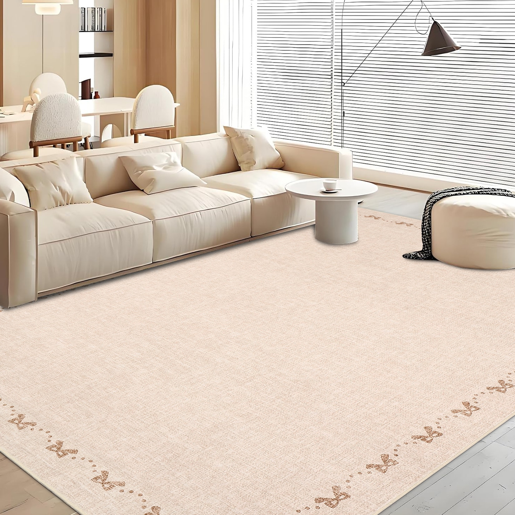 IdealHouse Modern Washable Area Rug for Living Room Low Pile Non Slip ...