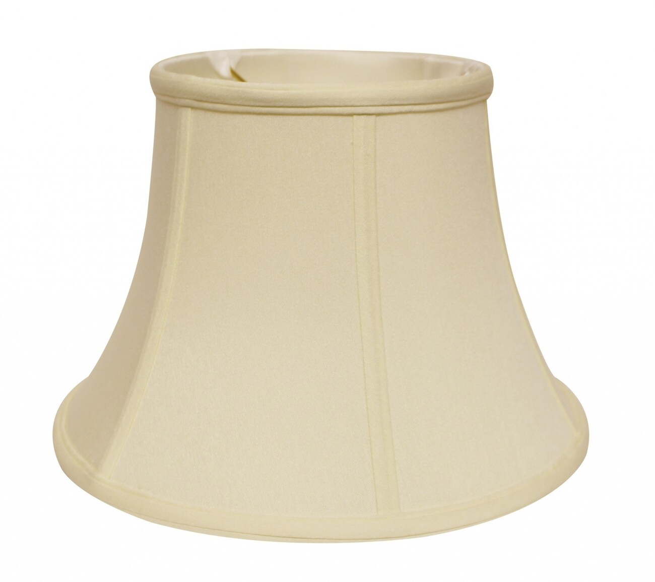 HomeRoots 8-in x 12-in Ivory Silk Bell Lamp Shade in the Lamp Shades ...