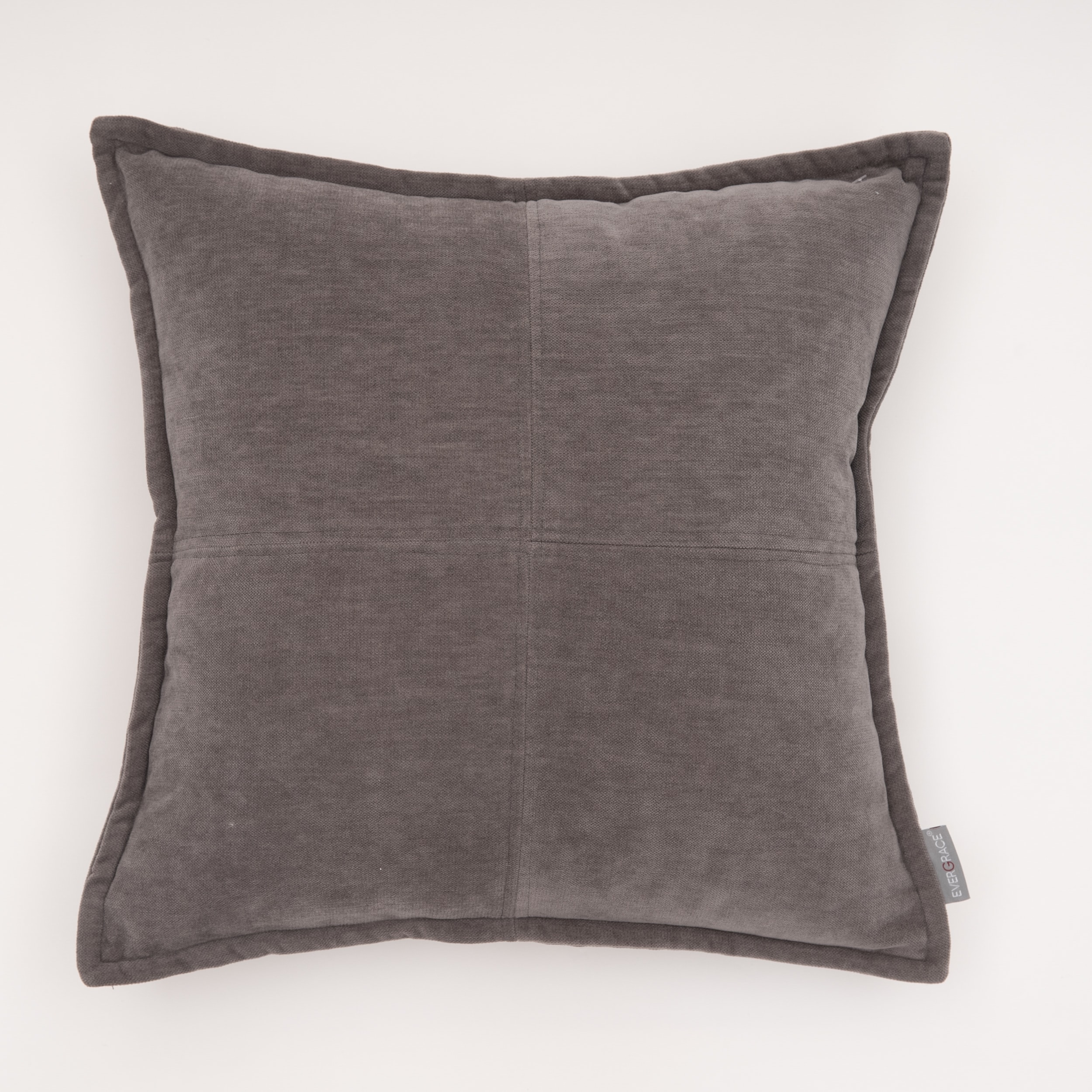 EVERGRACE EG7256158 Lambent 18-in x 18-in Ghost Gray Square Indoor Decorative Pillow
