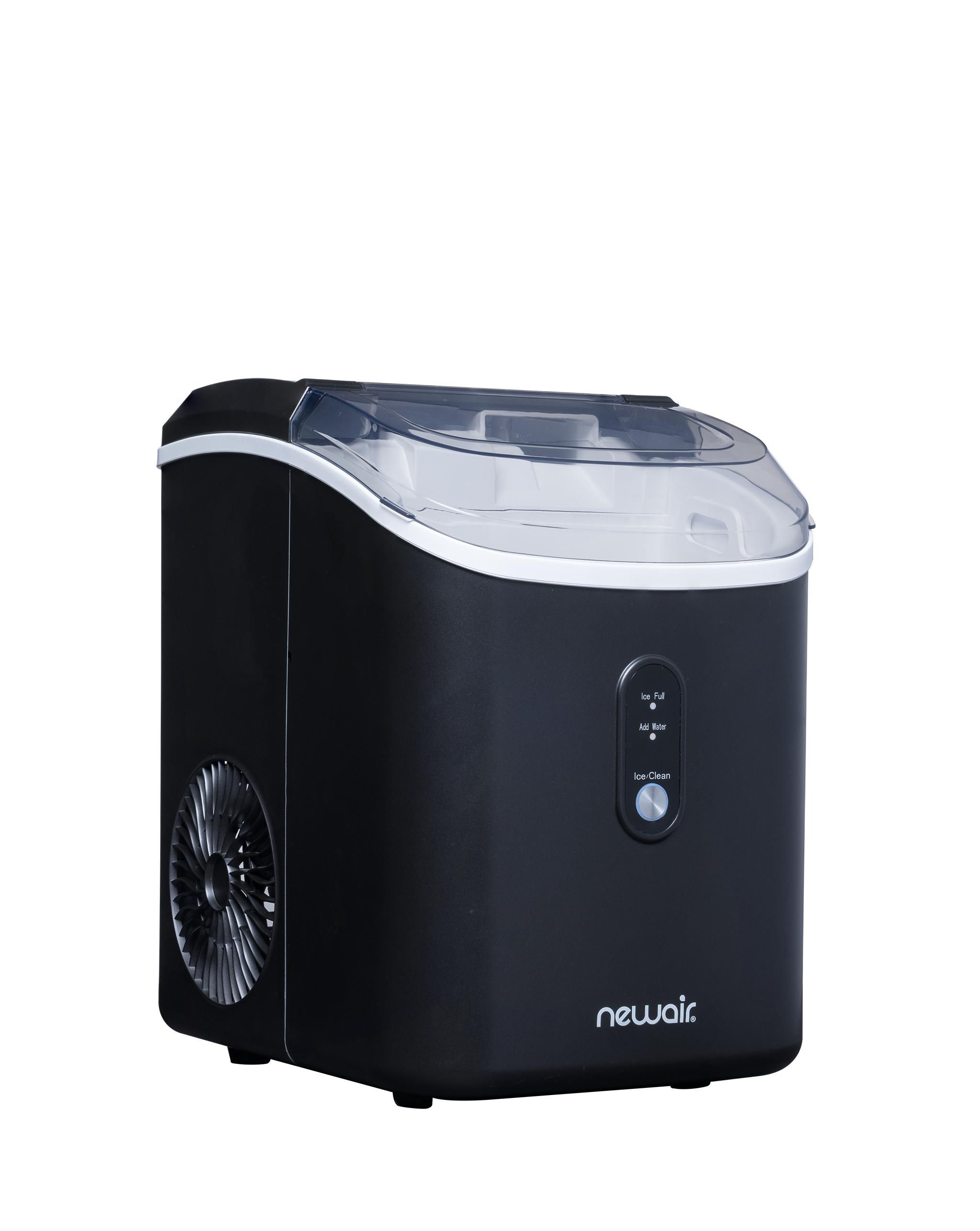 NewAir 26-lb Flip-up Door Countertop or Portable Nugget Ice Maker (Black)  in the Ice Makers department at