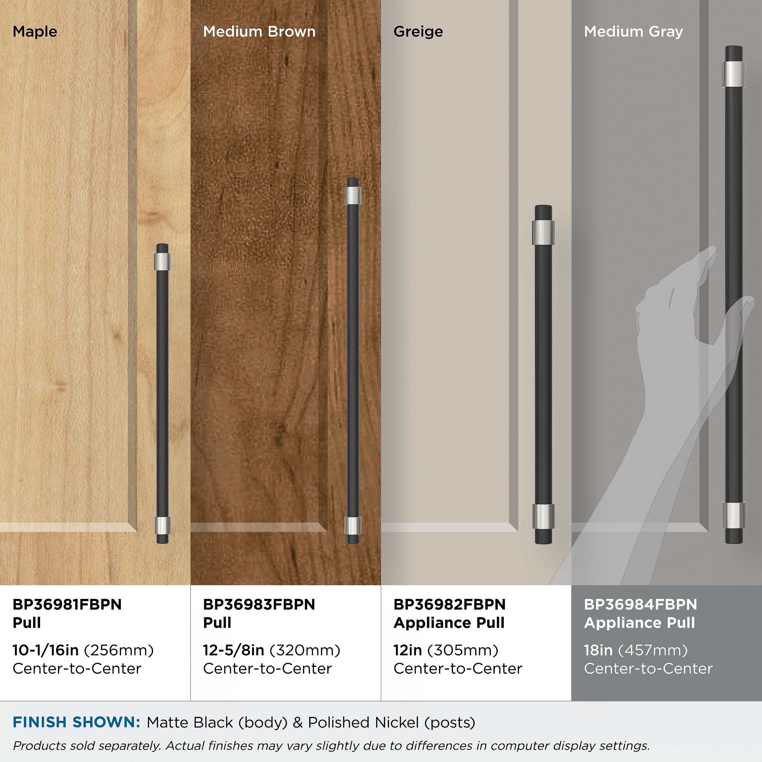 Amerock BP36984FBPN Cabinet-Pulls - View #6