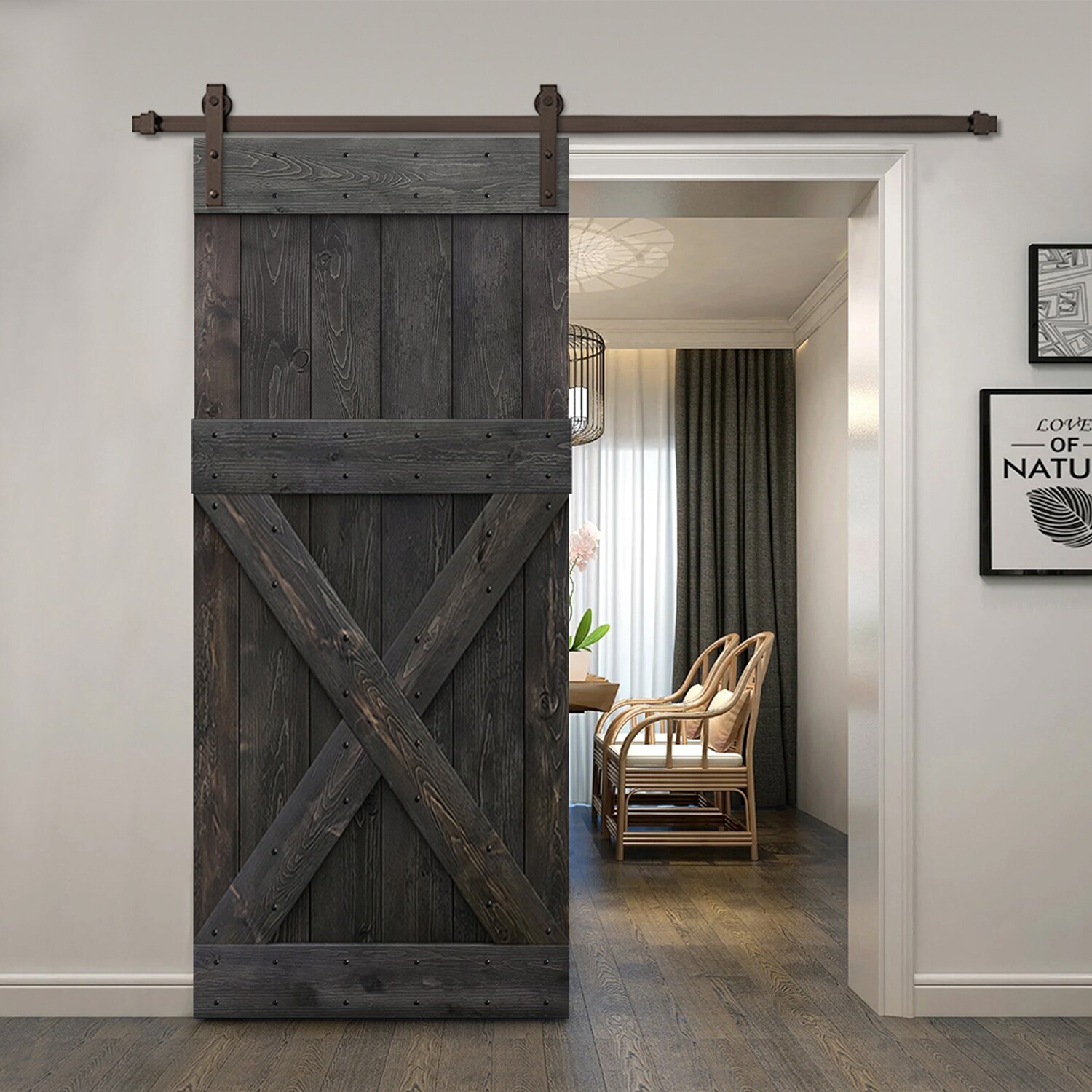 CALHOME SAB-79+DIY-DX-36D Barn-Doors - View #2