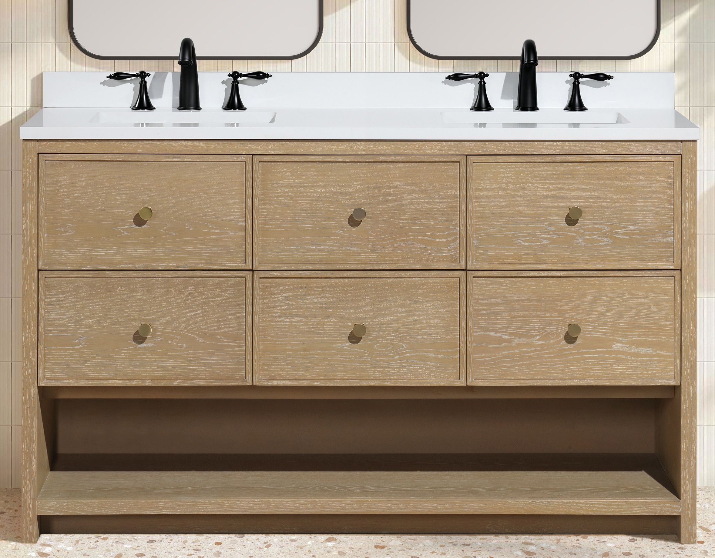 Ari Kitchen & Bath AKB-CAROLINA-55-OAK Bath-Vanity-Combo - View #6