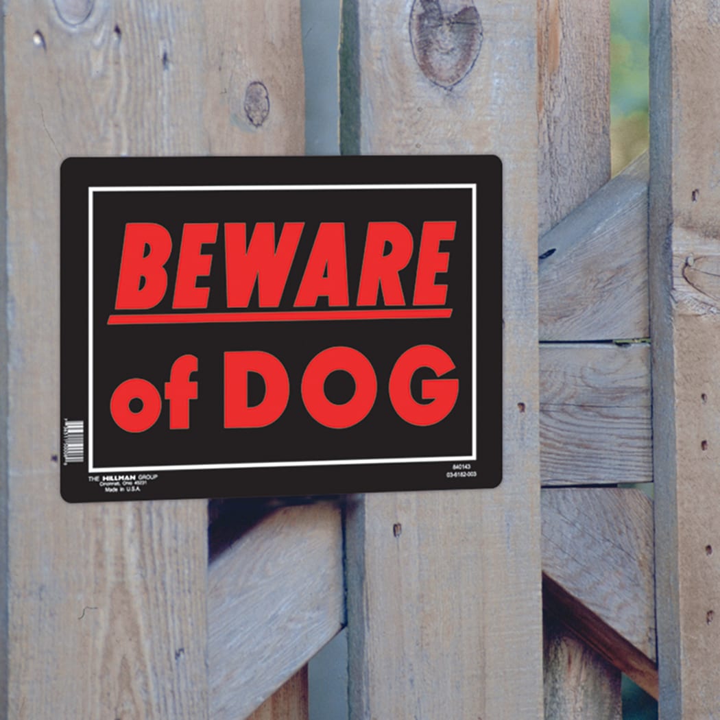 Hillman Cuidado Con El Perro (Beware of Dog) Spanish Sign, 8 x 12-In.