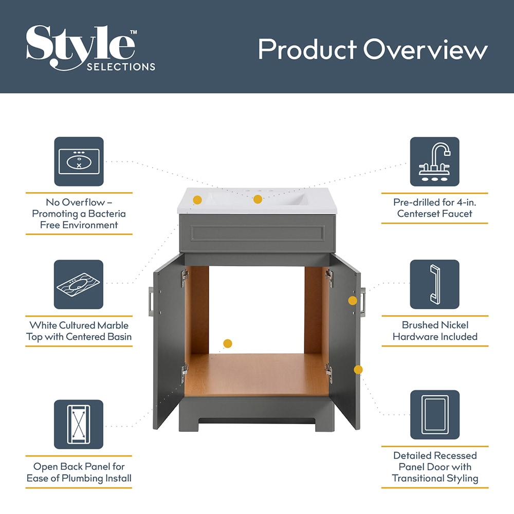 Style Selections C51R24 Bath-Vanity-Combo - View #5