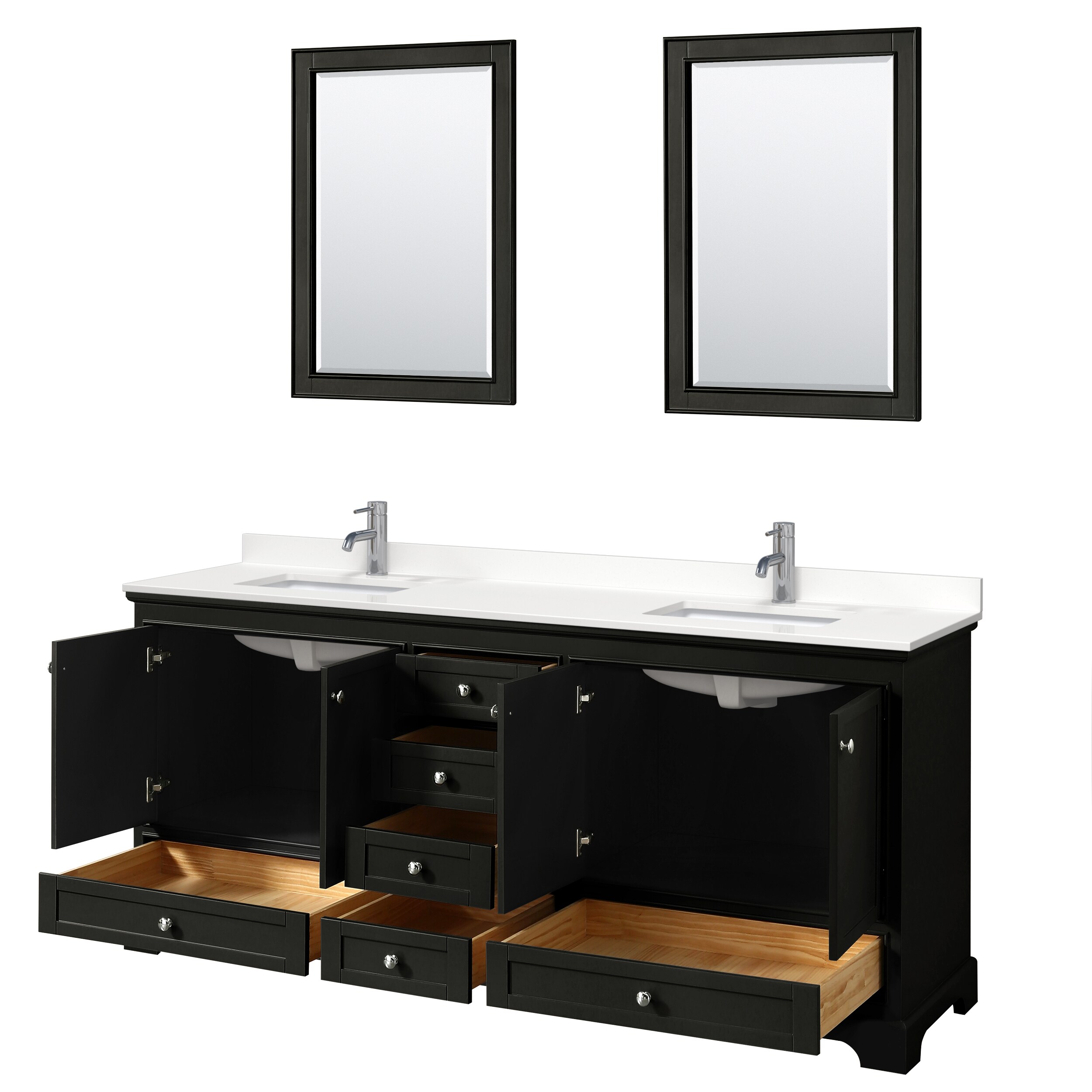 Wyndham Collection WCS202080DDEWQUNSM24 Bath-Vanity-Combo - View #2