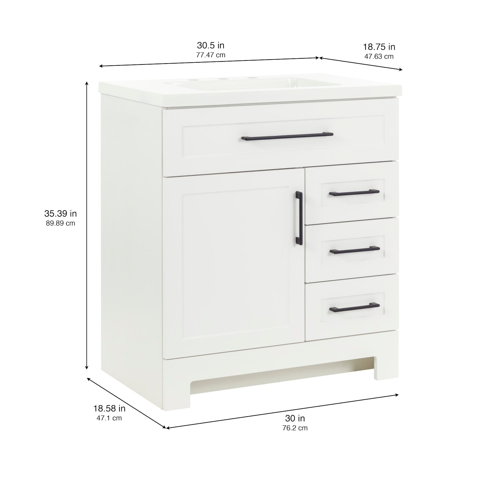 Style Selections W054930P2-WH Bath-Vanity-Combo - View #4