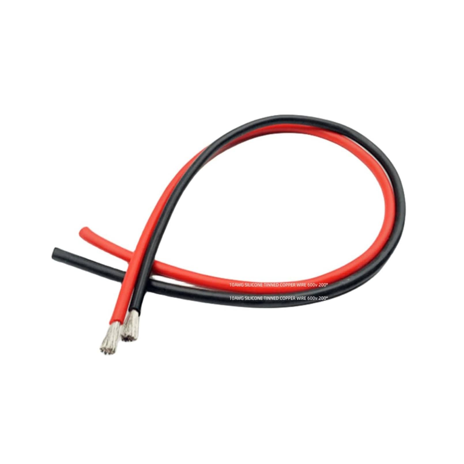 Phewnyzo  10AWG Silicone Wire 10ft Ultra Flexible 10 Gauge Stranded Wire Tinned Copper - Automotive Solar Inverter (Black 5ft + Red 5ft)