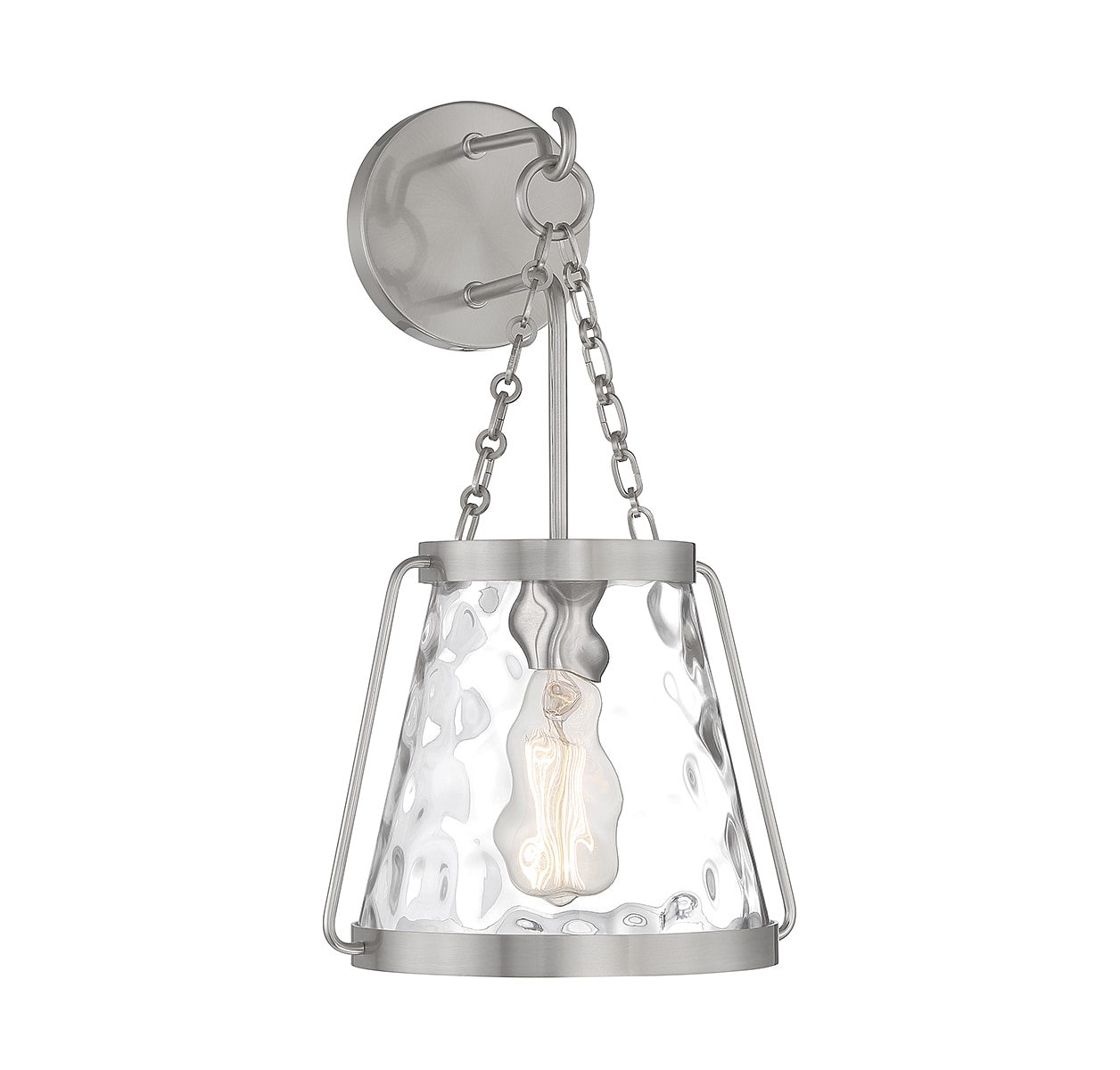 Savoy House Essentials 9-1801-1-SN Crawford 10-in W 1 -Light Satin Nickel Vintage Wall Sconce