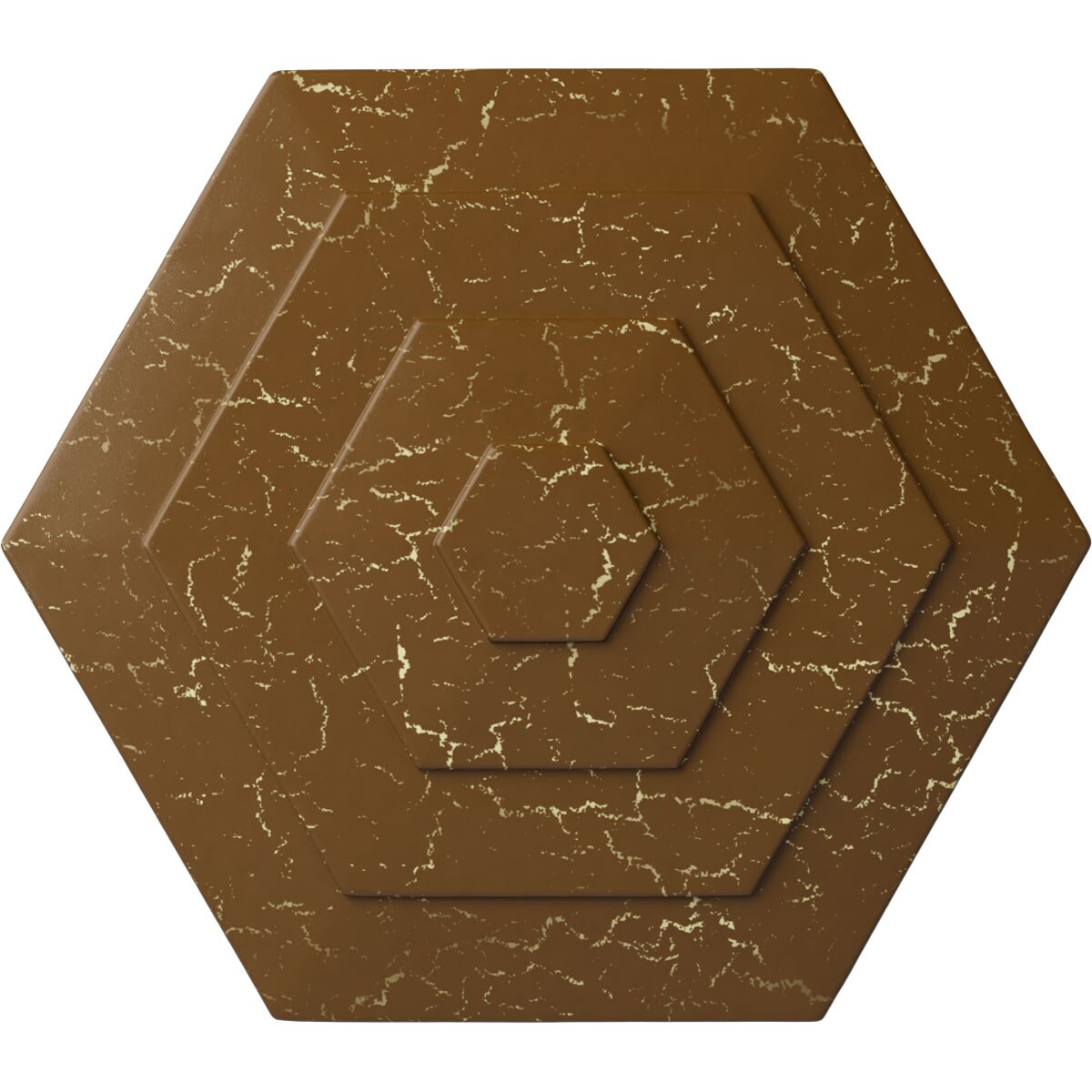 Ekena Millwork CM23WFSTC Woodruff 23.25-in W x 23.25-in L Painted Smokey Topaz Crackle Polyurethane Whole Ceiling Medallion