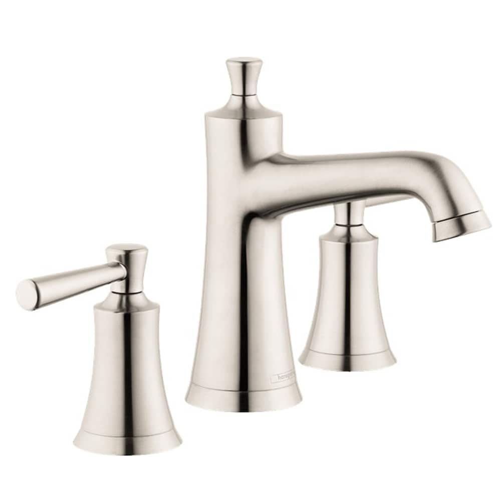 Hansgrohe 04774820 Joleena Brushed Nickel Widespread 2-handle WaterSense Low-arc Residential Handle Bathroom Sink Faucet with Drain