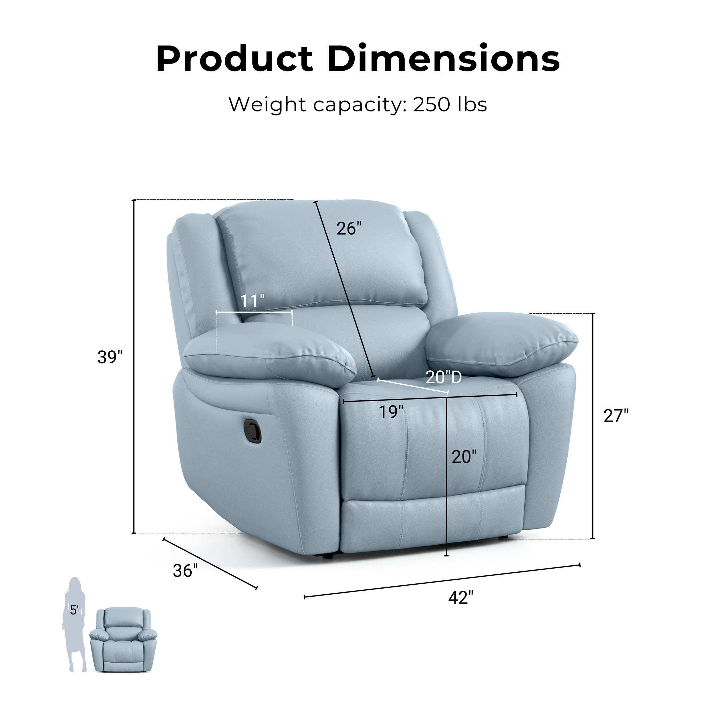 Furniture of America IDF-69003BL-CH chairs - View #3