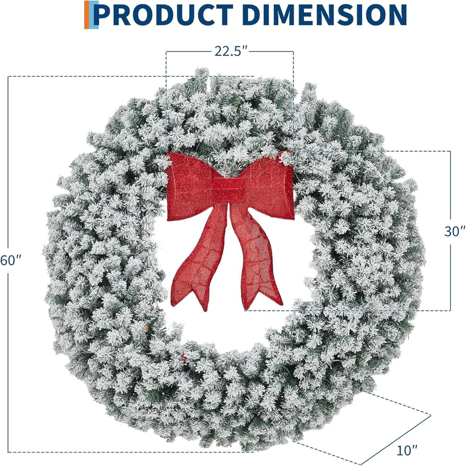 Qeetex LSACW-QH-35HWUTBD Artificial-Christmas-Wreaths - View #7