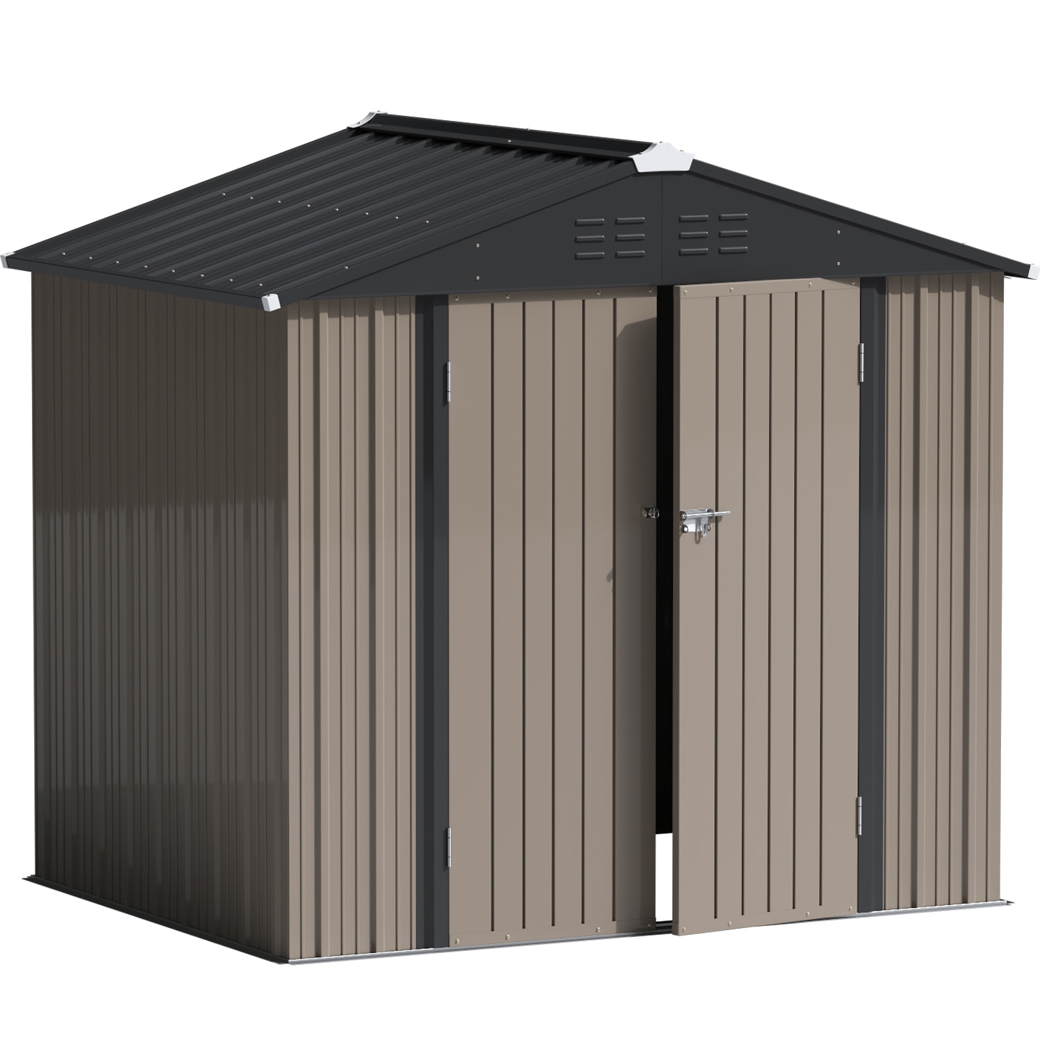 8 x 4 FT Outdoor Storage Shed, Metal Outside Sheds & Outdoor Storage with  Sliding Doors and Vents, Steel Garden Shed Outdoor Utility Tool Shed with