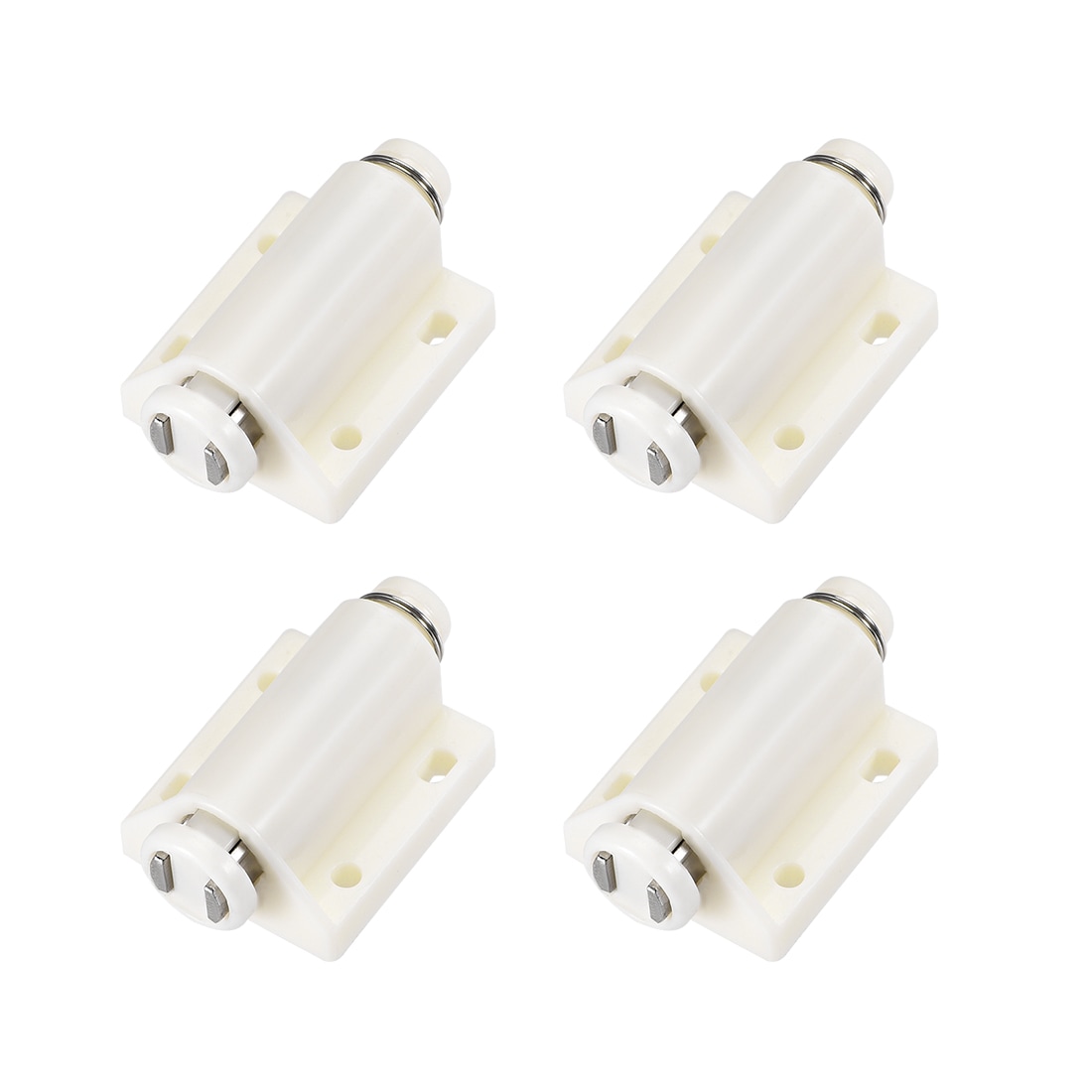 Unique Bargains 4pcs Touch Catch Magnetic Press Latch for Cabinet Door Cupboard Drawers White #S25093001UX9553